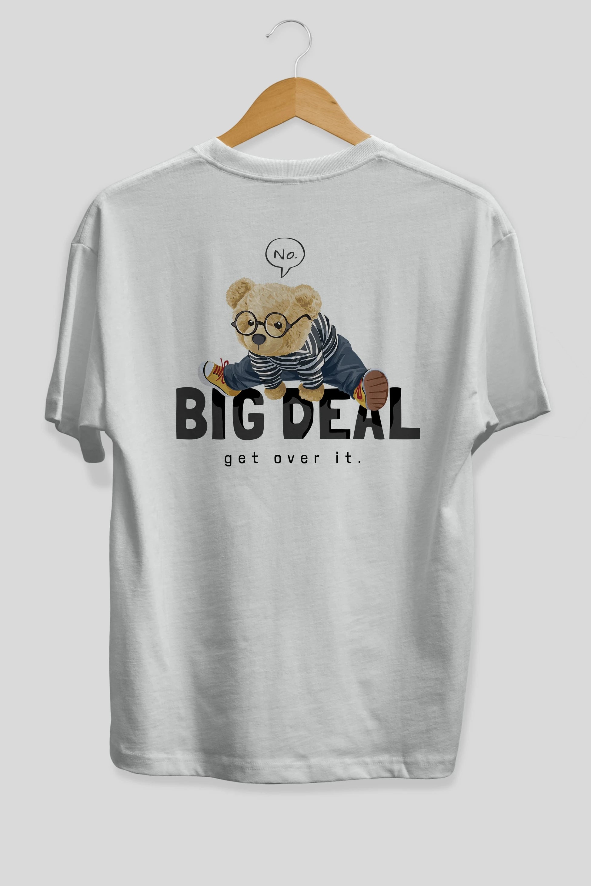 Teddy Bear Big Deal Arka Baskılı Oversize t-shirt Erkek Kadın Unisex %100 Pamuk