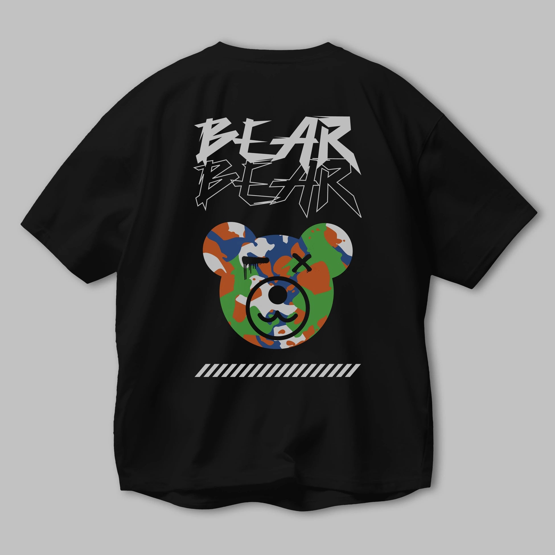 Bear Bear Arka Baskılı Oversize t-shirt Erkek Kadın Unisex