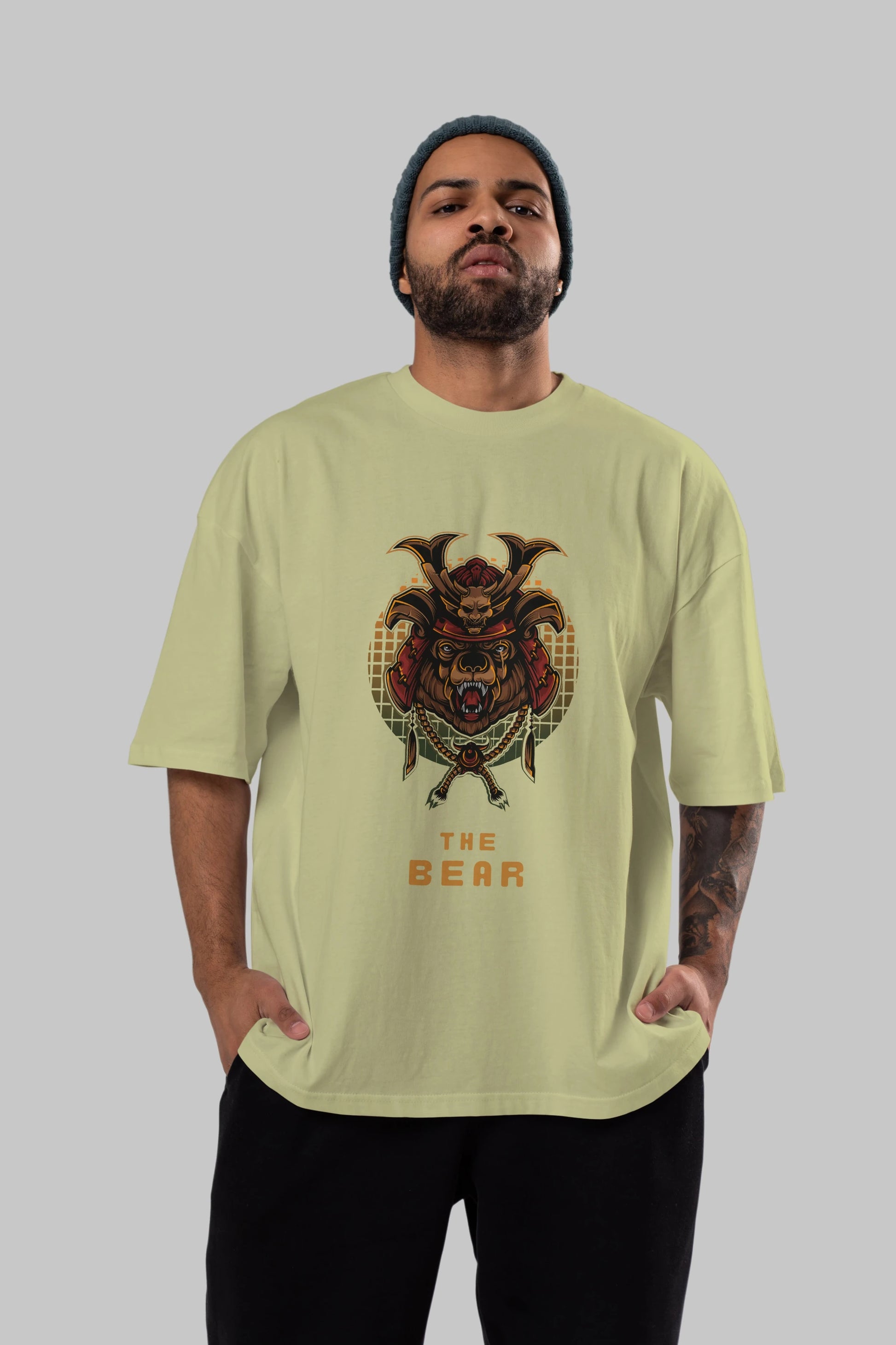 The Bear 2 Ön Baskılı Oversize t-shirt Erkek Kadın Unisex
