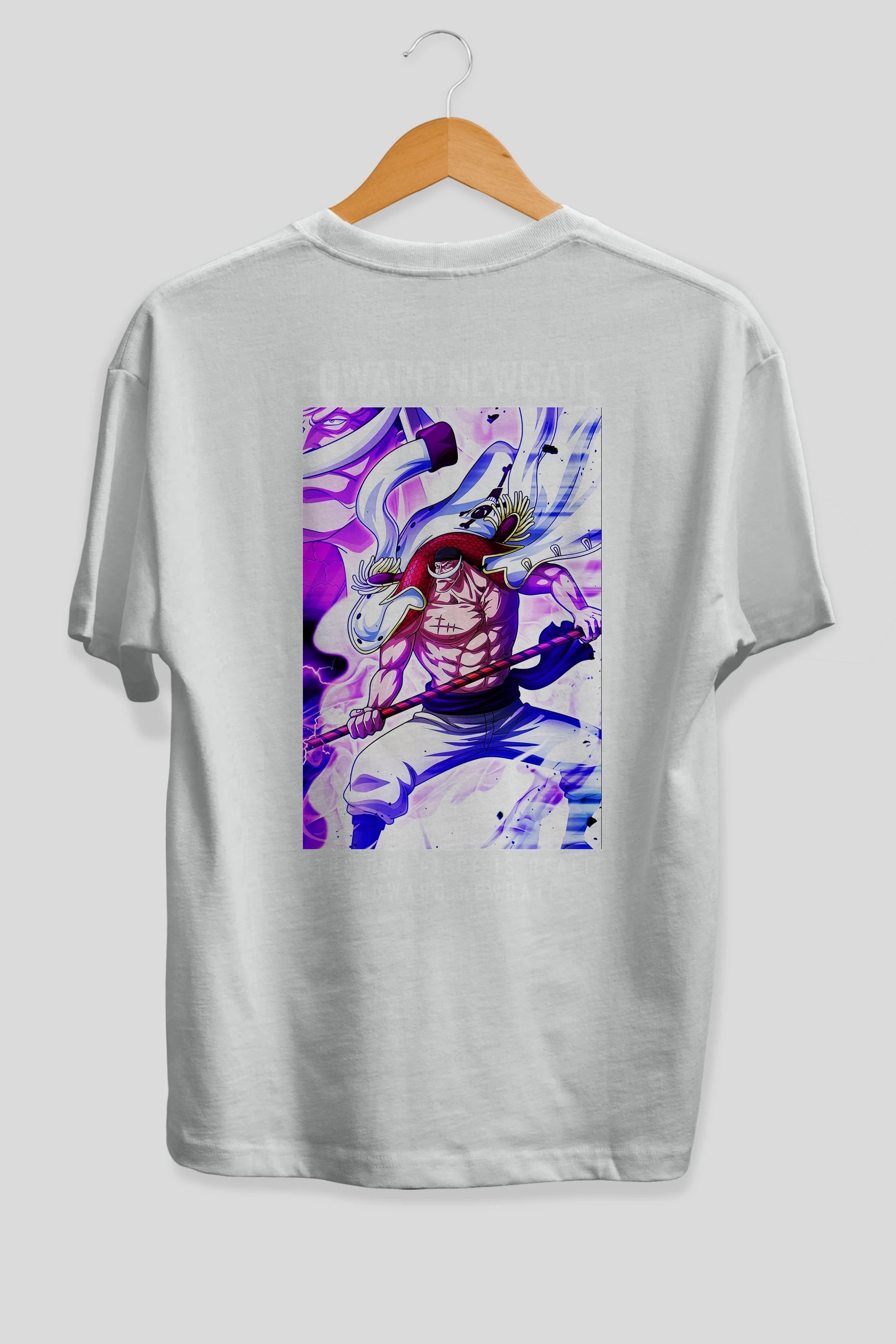 Edward Newgate Anime Arka Baskılı Oversize t-shirt Erkek Kadın Unisex %100 pamuk tişort