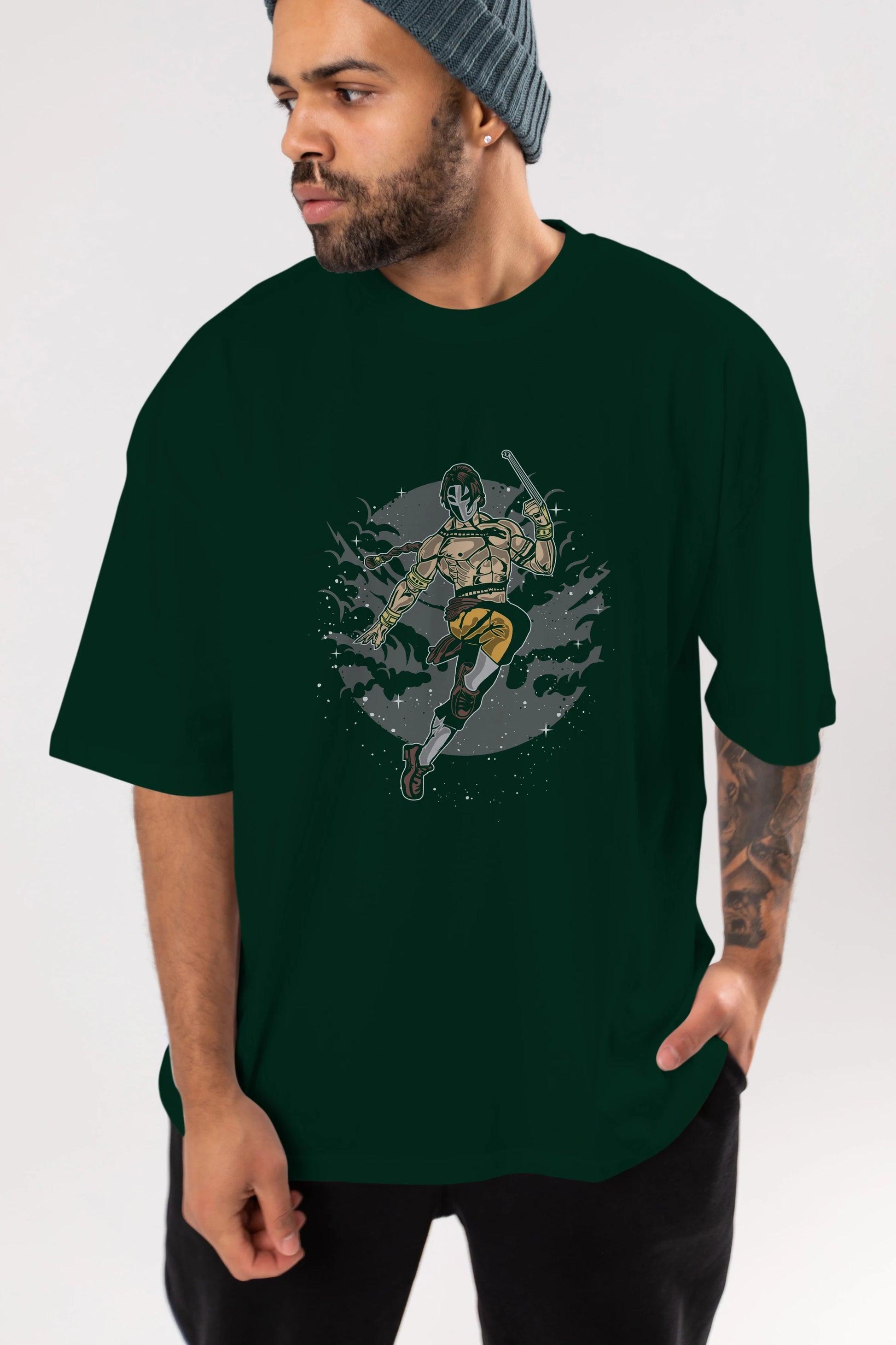 Vega Ön Baskılı Oversize t-shirt Erkek Kadın Unisex %100 Pamuk tişort