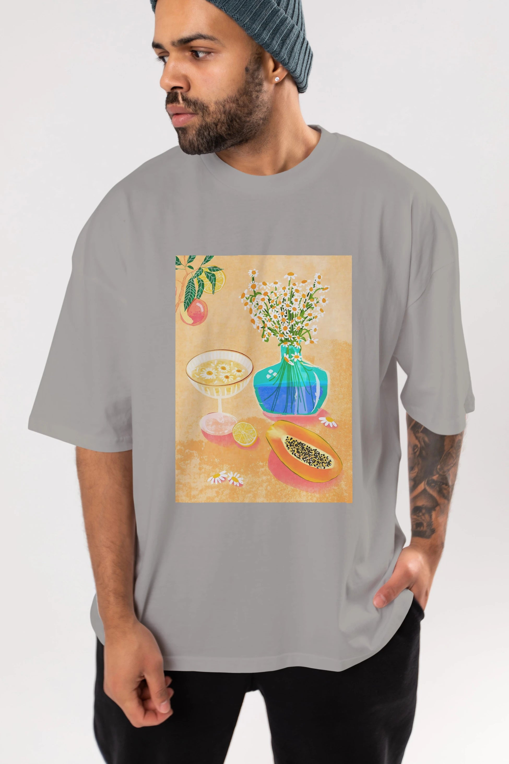 Cheers 2 Ön Baskılı Oversize t-shirt Erkek Kadın Unisex %100 Pamuk Bisiklet Yaka tişort