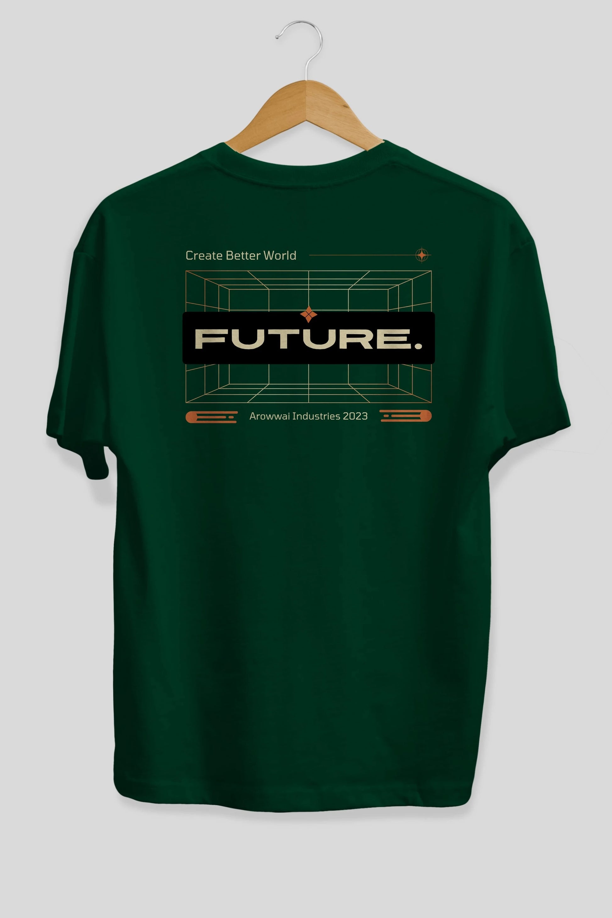 Future Arka Baskılı Oversize t-shirt Erkek Kadın Unisex