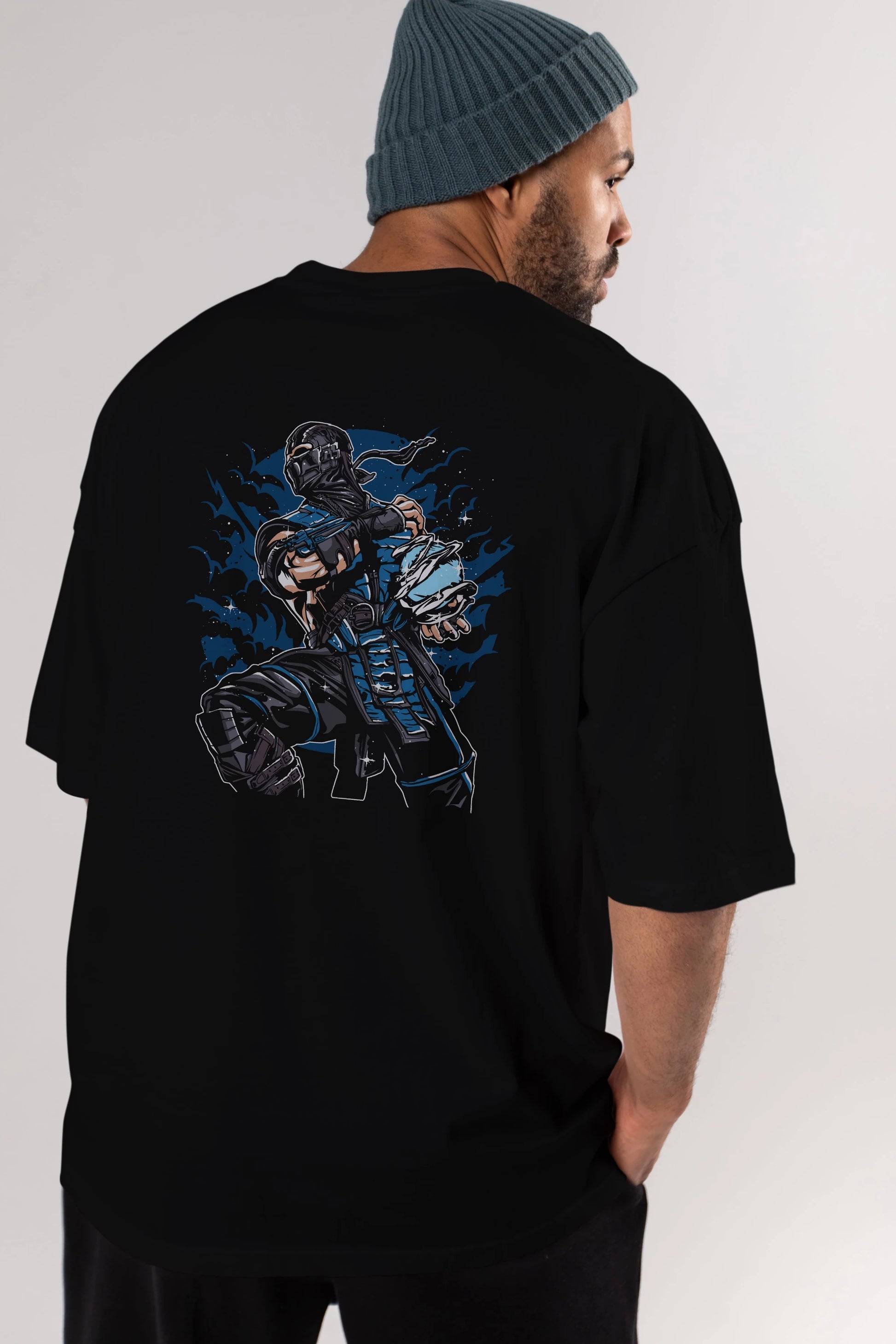 Sub Zero Arka Baskılı Oversize t-shirt Erkek Kadın Unisex %100 Pamuk