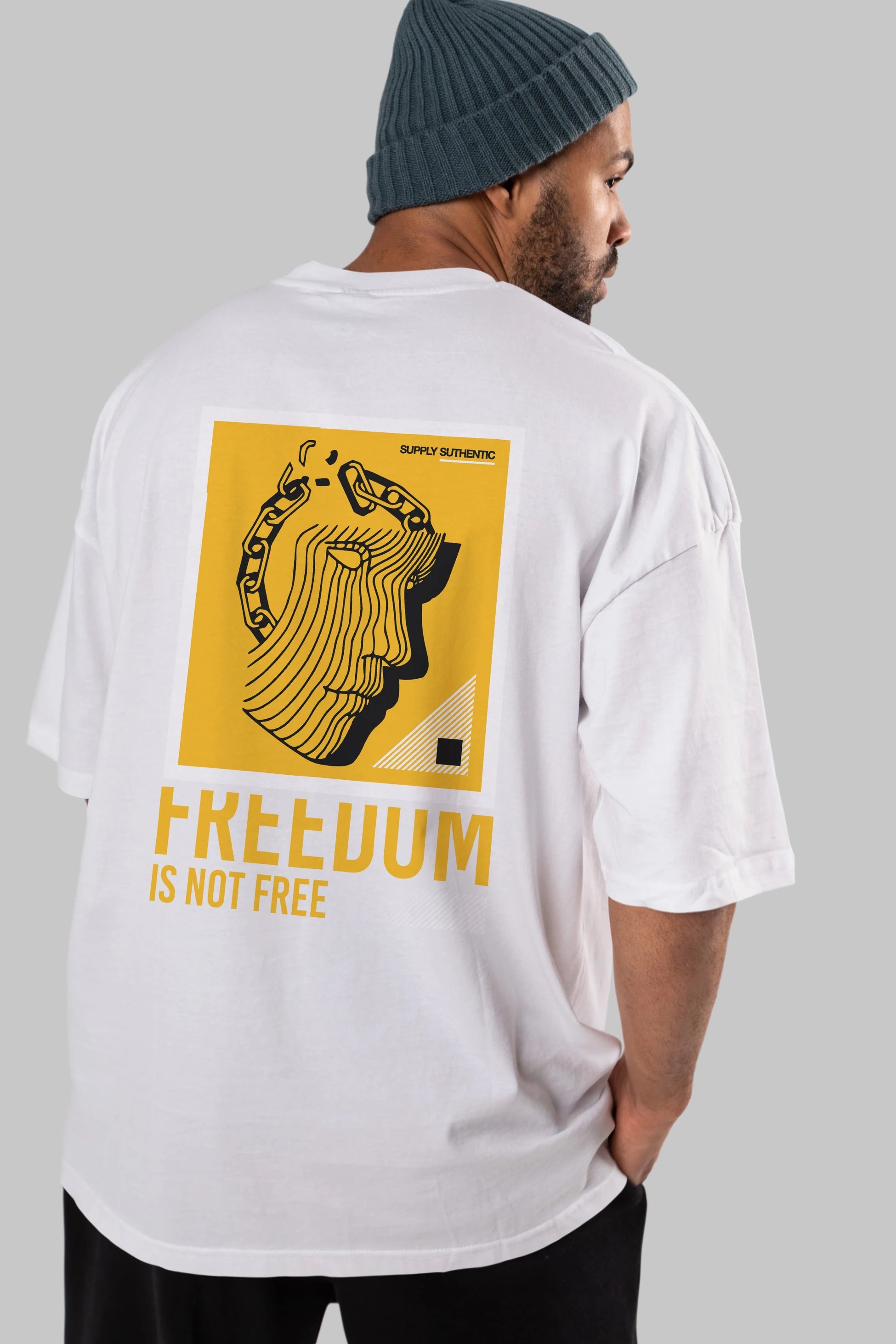 Freedom is Not Free Arka Baskılı Oversize t-shirt Erkek Kadın Unisex