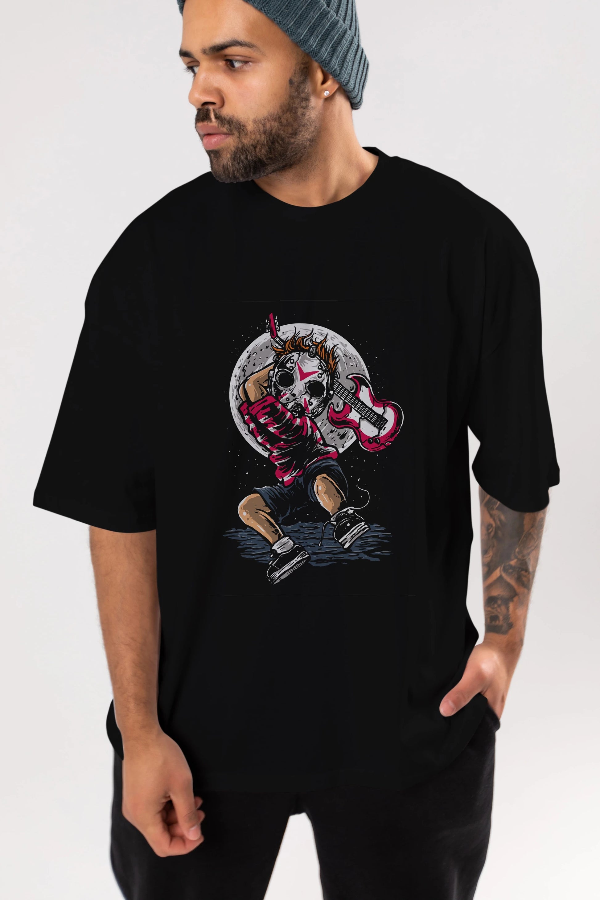 Break The Noise Ön Baskılı Oversize t-shirt Erkek Kadın Unisex %100 Pamuk tişort