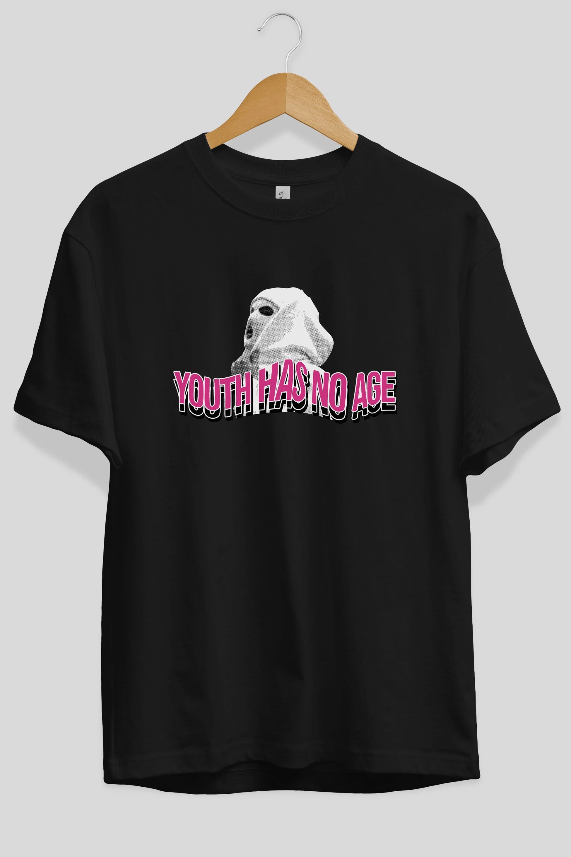 Youth Has No Age Ön Baskılı Oversize t-shirt Erkek Kadın Unisex
