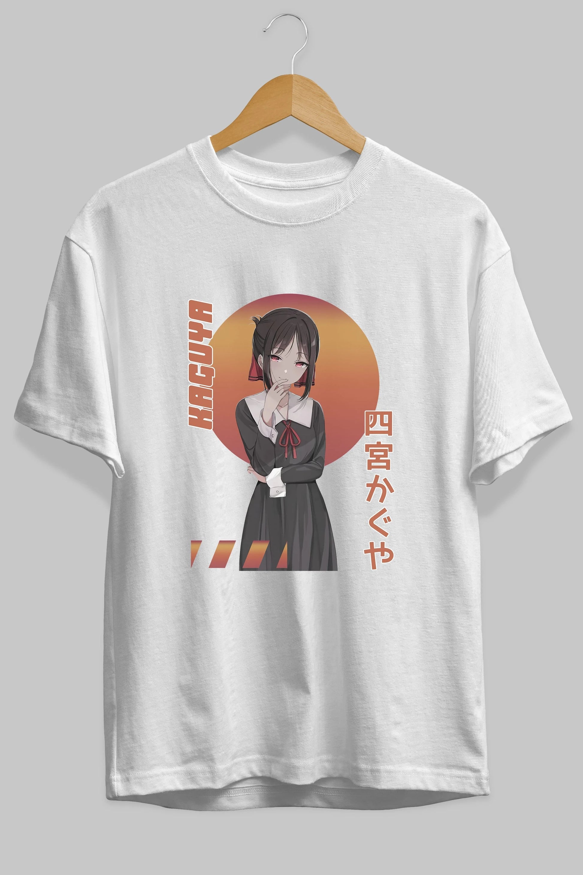 Kaguya Shinomiya 5 Anime Ön Baskılı Oversize t-shirt %100 pamuk Erkek Kadın Unisex