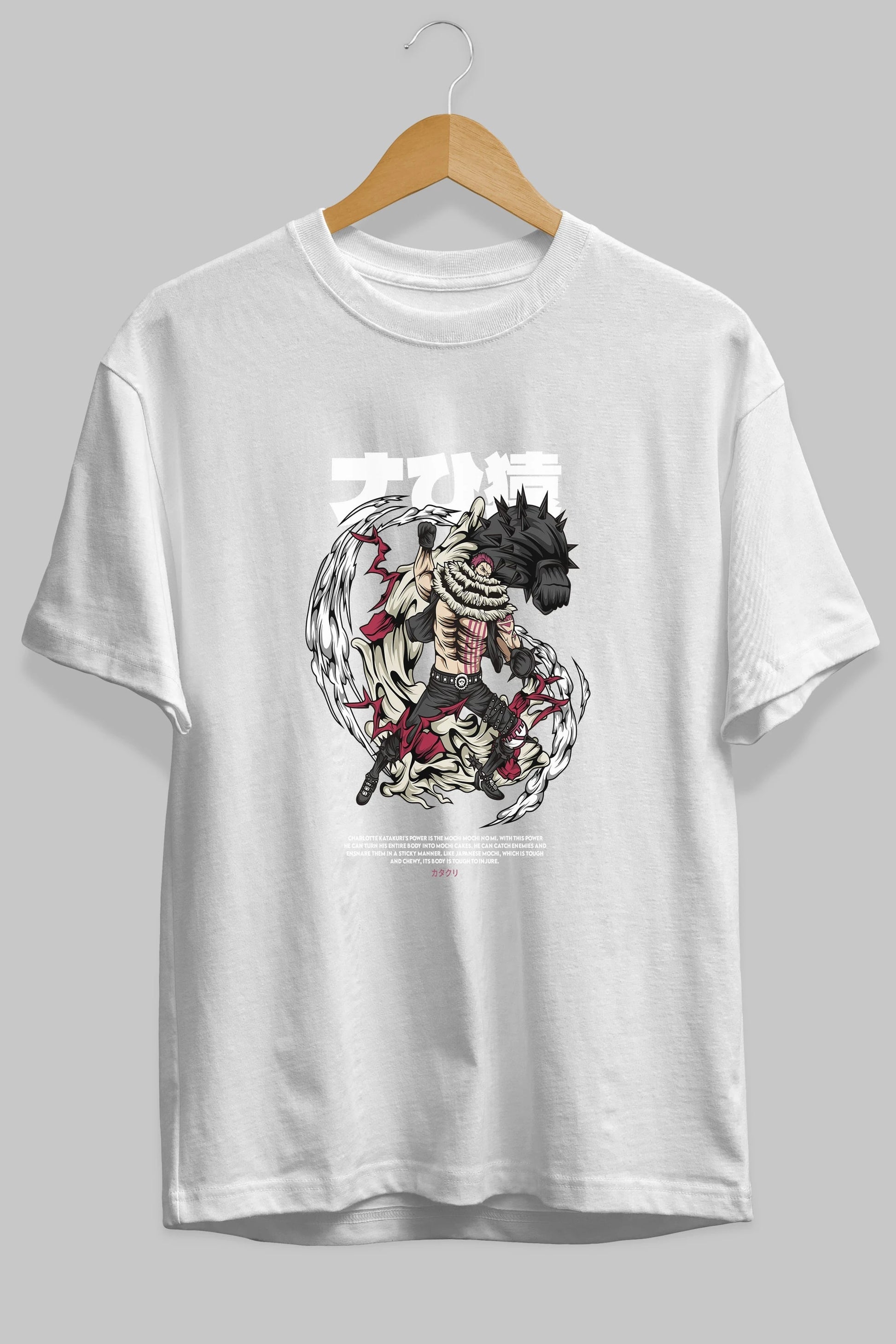 Katakuri Anime Ön Baskılı Oversize t-shirt %100 pamuk Erkek Kadın Unisex