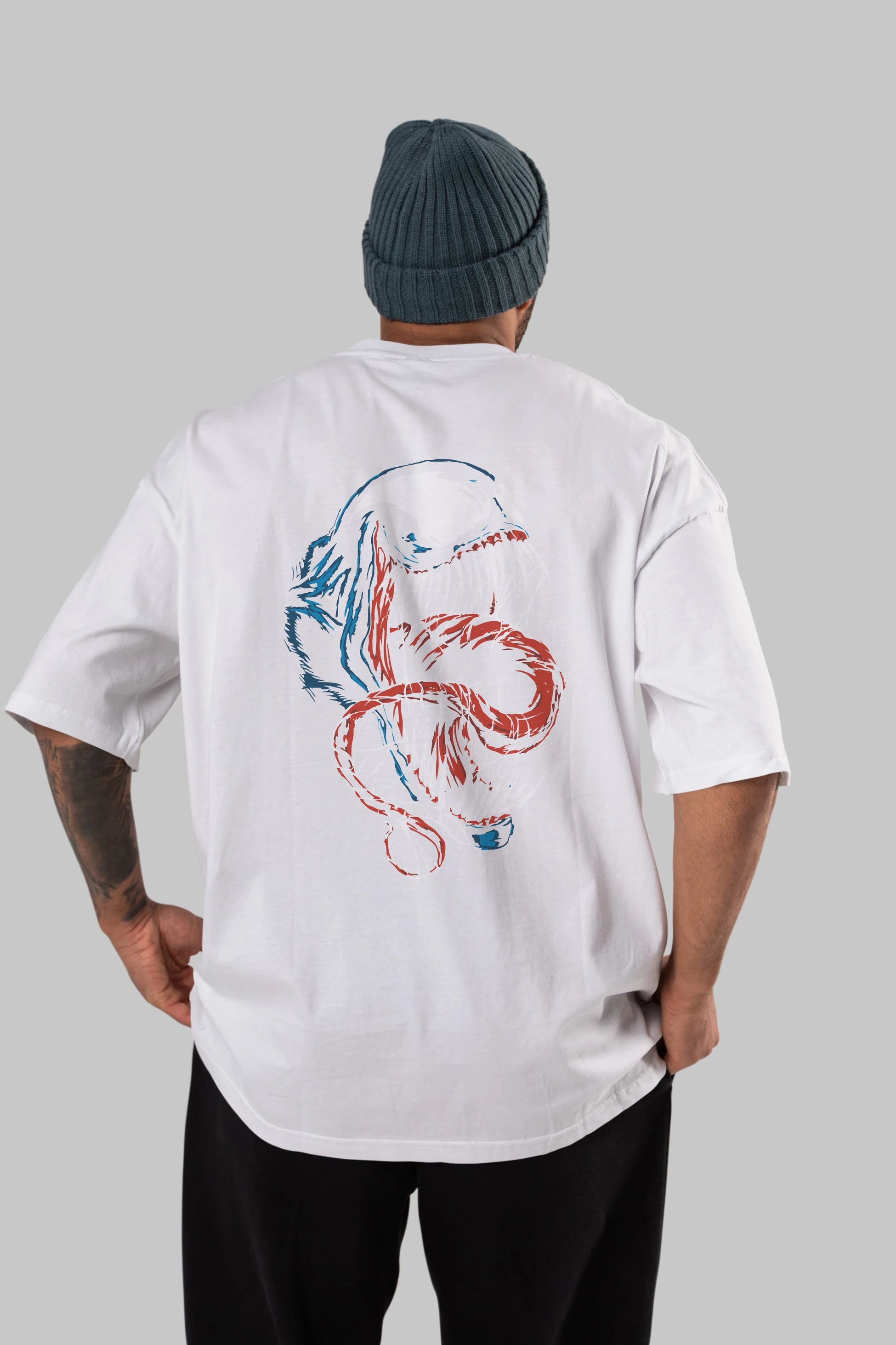 Venom (10) Arka Baskılı Oversize t-shirt Erkek Kadın Unisex %100 Pamuk Bisiklet Yaka tişort