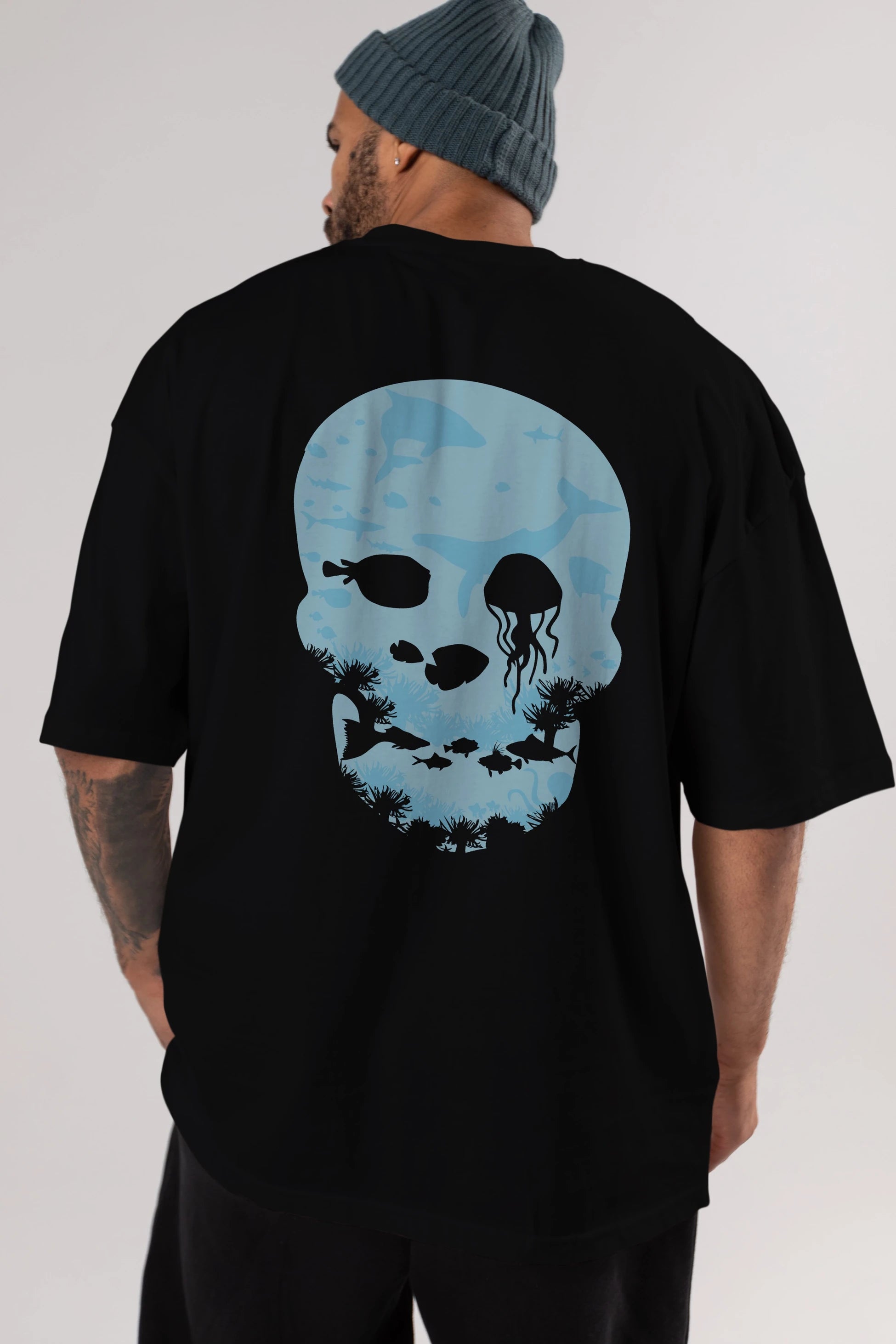 Dead Sea Arka Baskılı Oversize t-shirt %100 pamuk Erkek Kadın Unisex