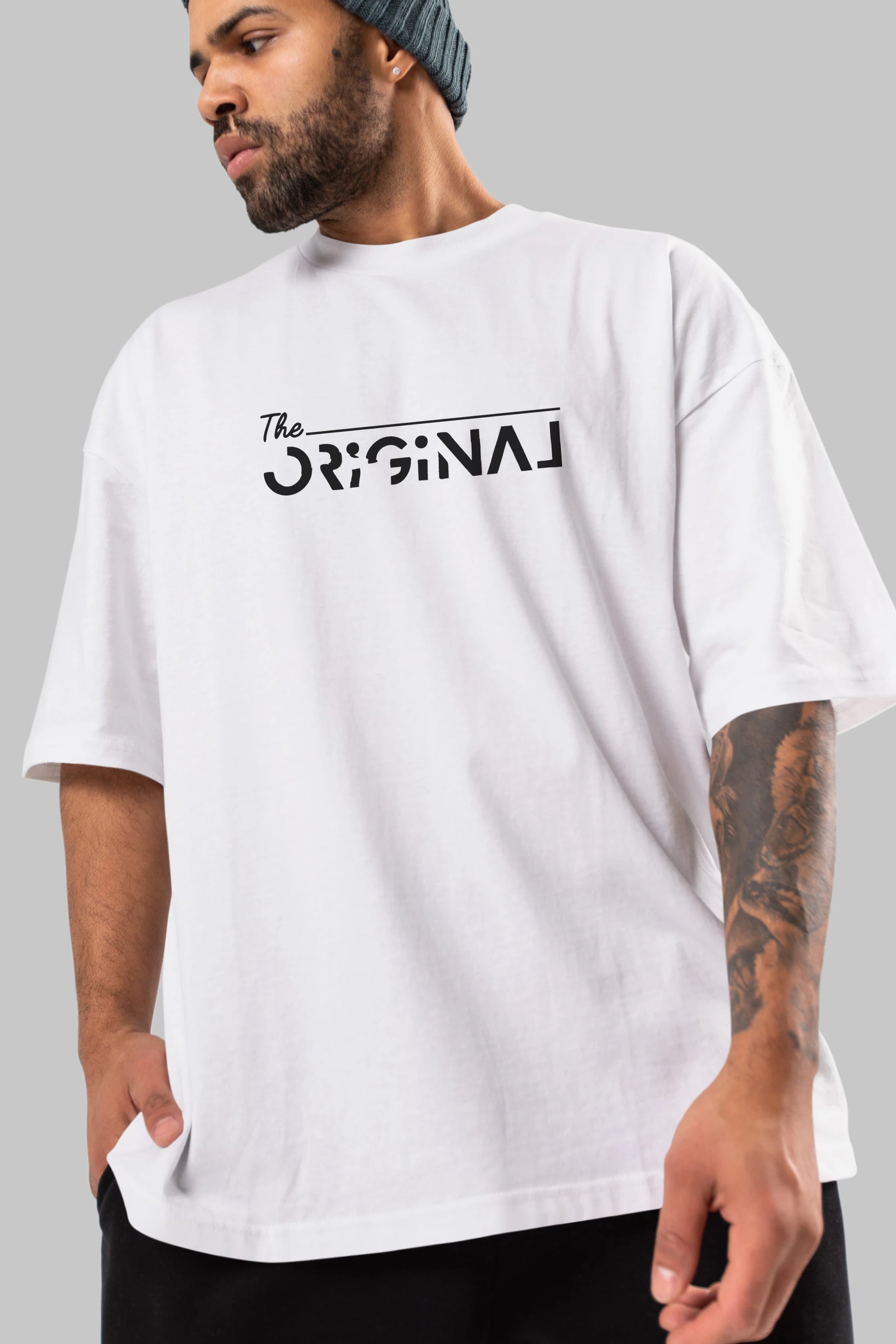 The Original Ön Baskılı Oversize t-shirt %100 pamuk Erkek Kadın Unisex