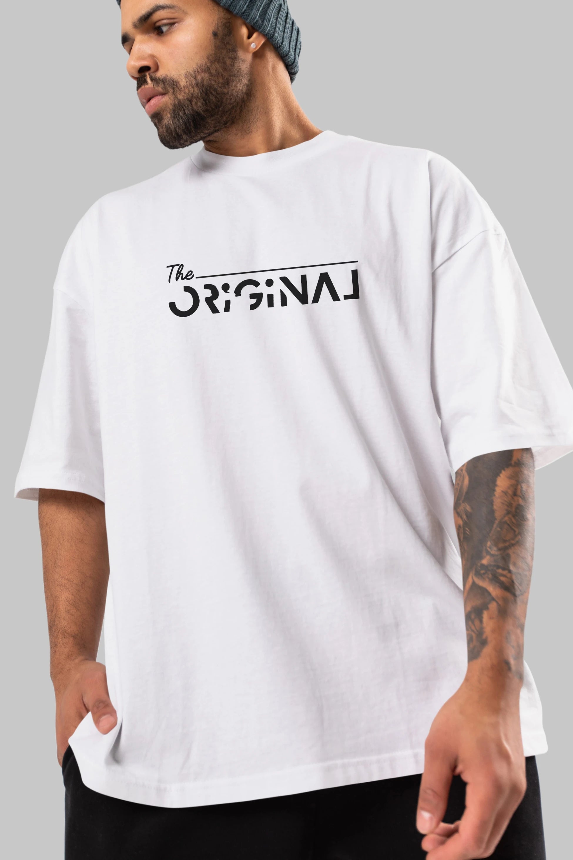 The Original Ön Baskılı Oversize t-shirt %100 pamuk Erkek Kadın Unisex