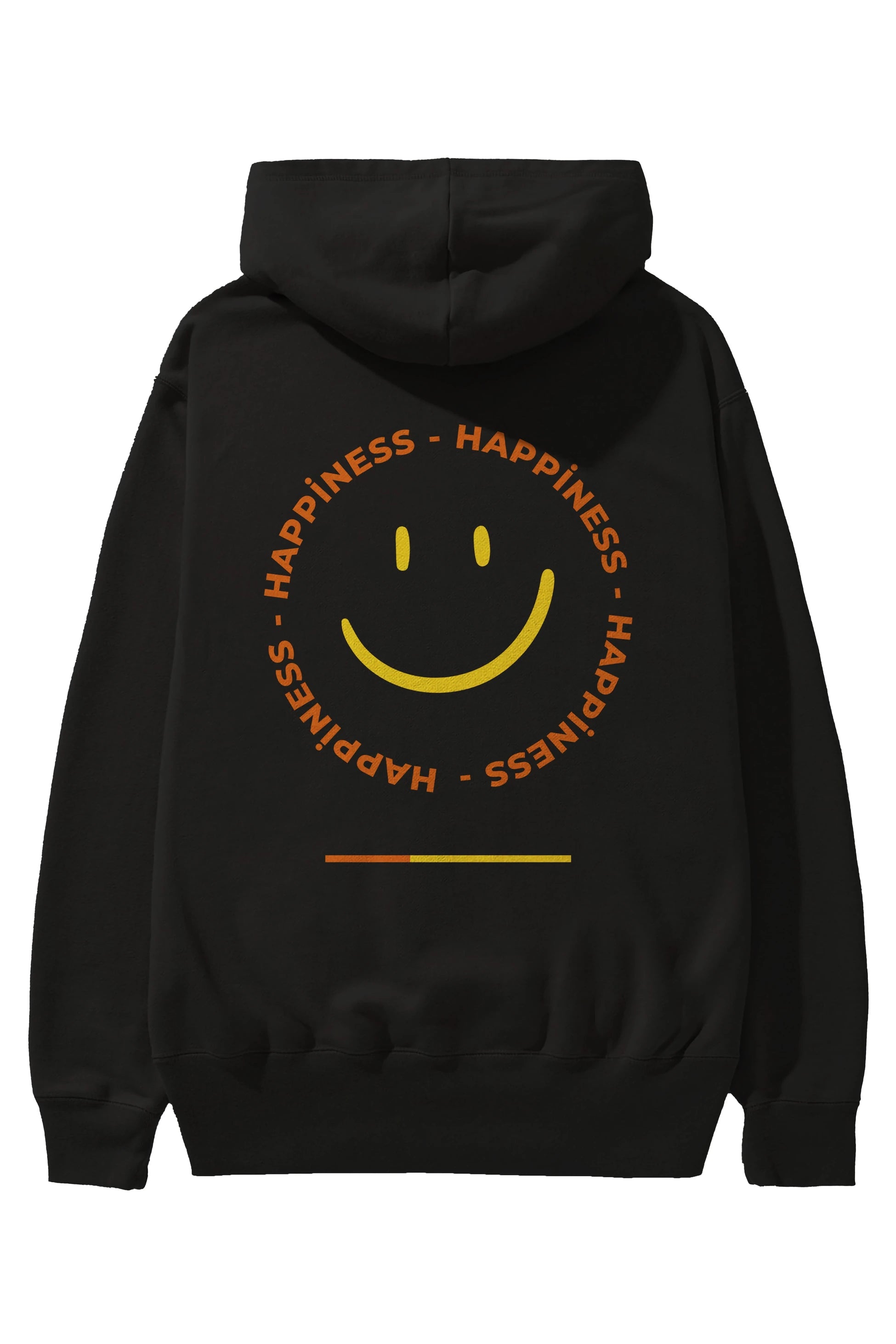 Happiness Smile Yazılı Arka Baskılı Oversize Hoodie Kapüşonlu Sweatshirt Erkek Kadın Unisex