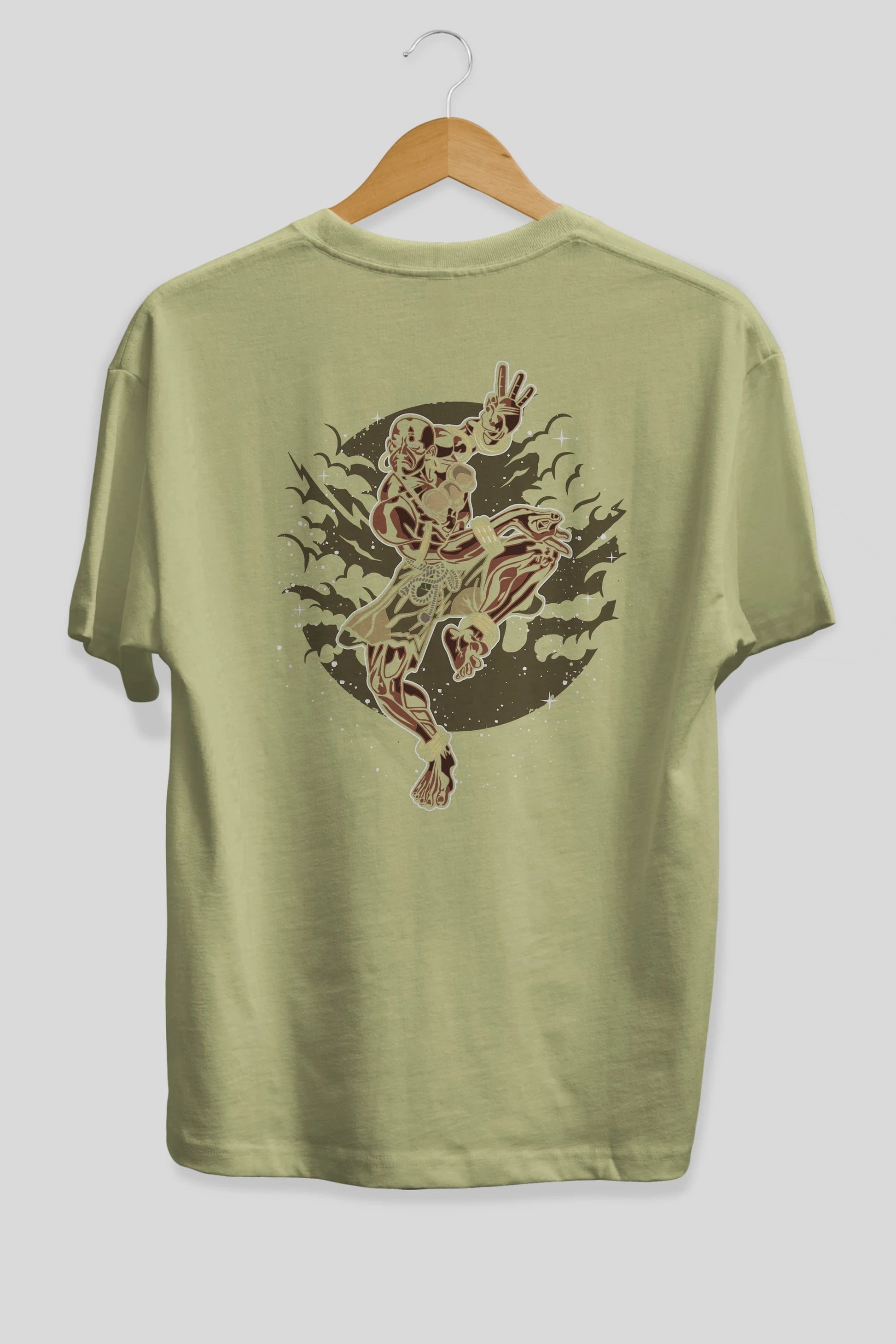 DHALSIM Arka Baskılı Oversize t-shirt Erkek Kadın Unisex %100 Pamuk