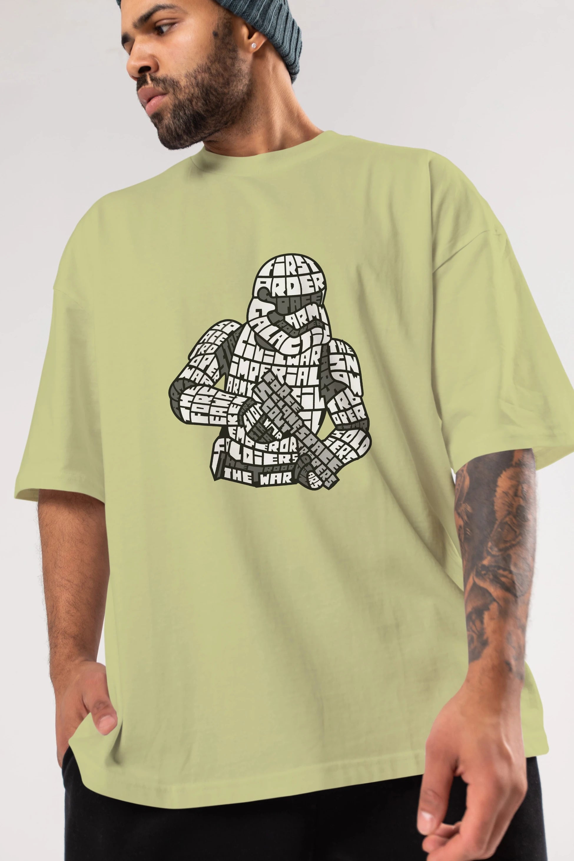 First Order Ön Baskılı Oversize t-shirt %100 pamuk Erkek Kadın Unisex