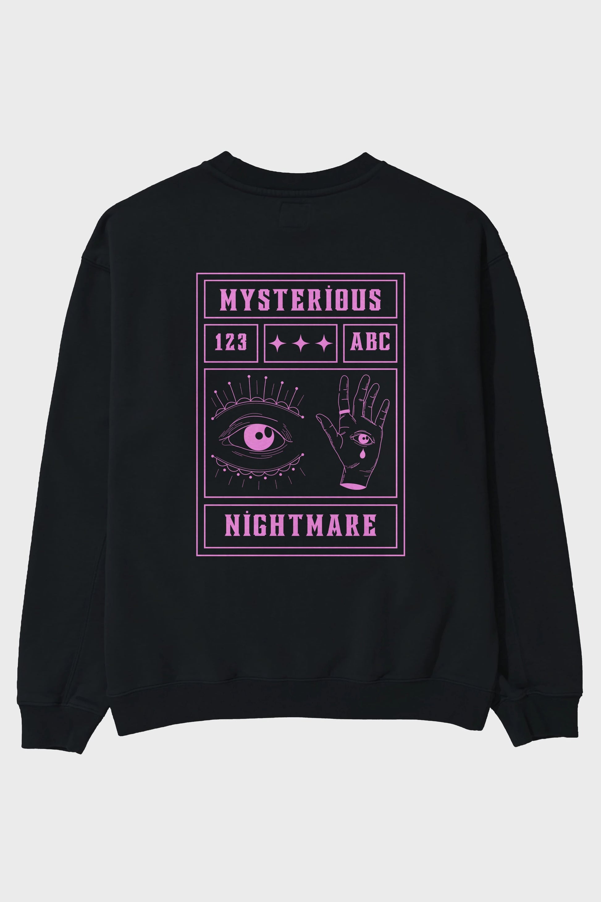 Mysterious Nightmare Arka Baskılı Oversize Sweatshirt Erkek Kadın Unisex