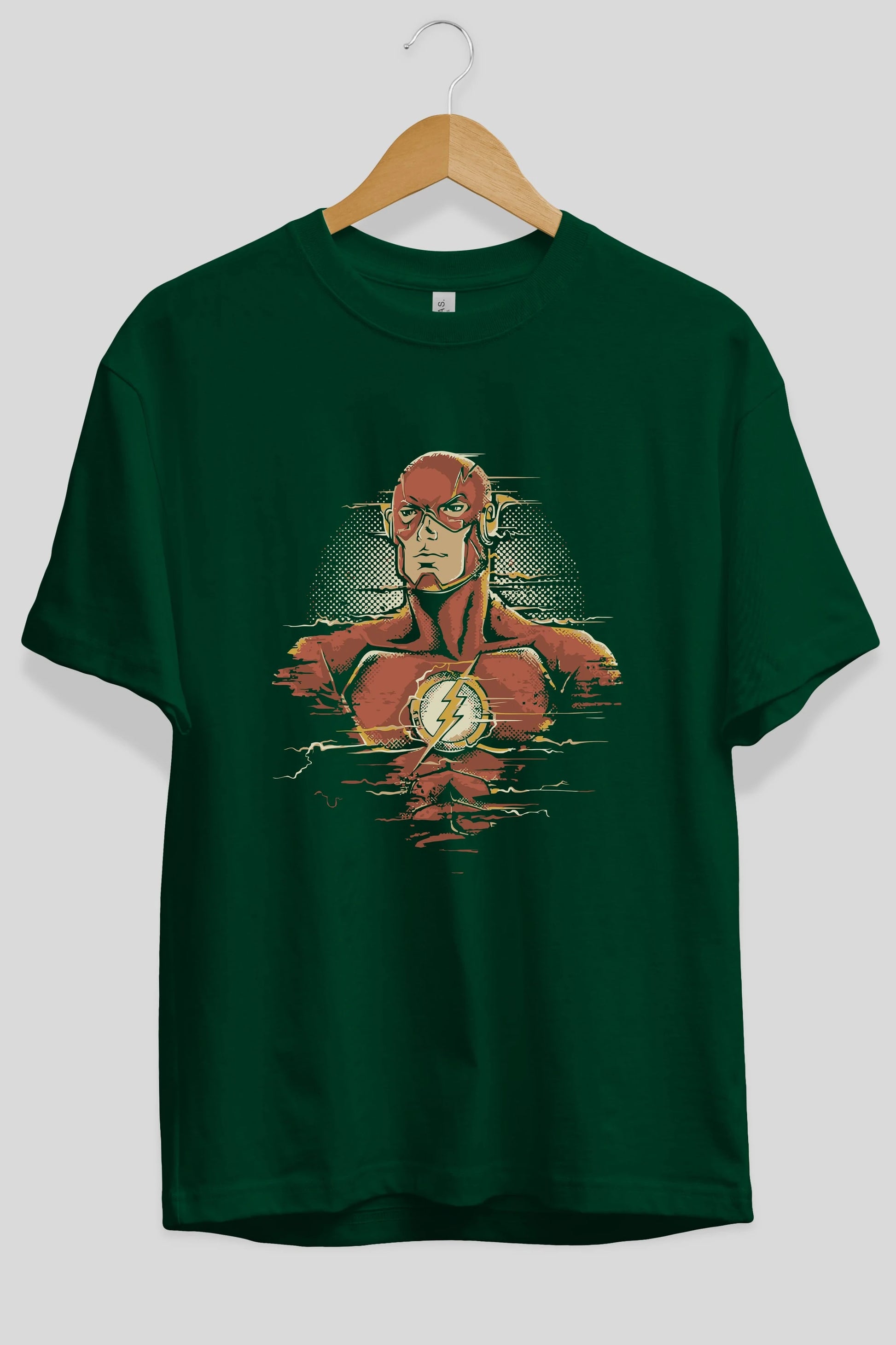 Flash Avengers Ön Baskılı Oversize t-shirt Erkek Kadın Unisex %100 Pamuk Bisiklet Yaka tişort