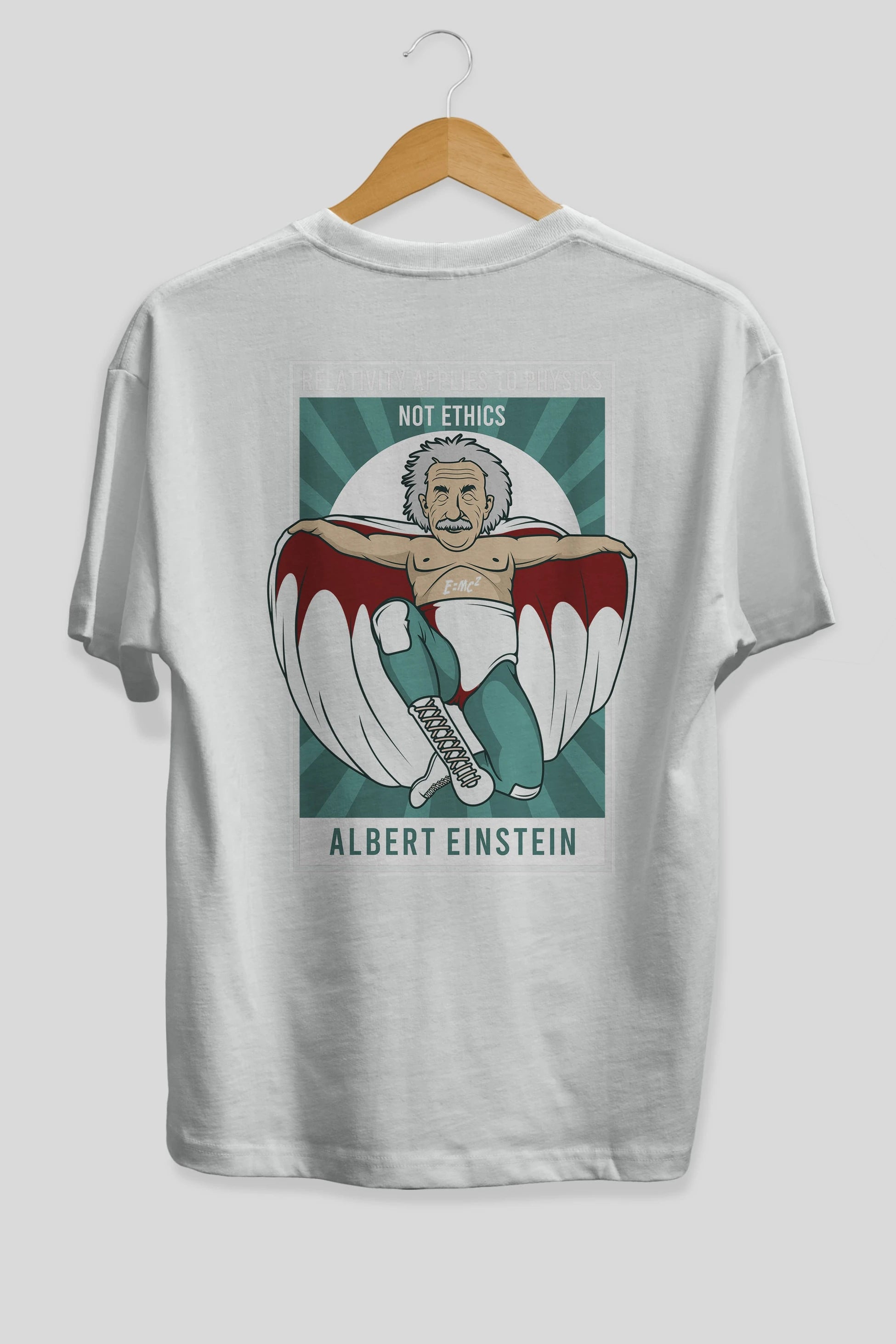 Nacho Libre Einstein Arka Baskılı Oversize t-shirt Erkek Kadın Unisex %100 Pamuk tişort