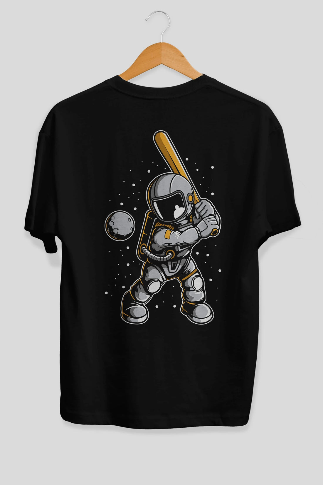 Astronaut Baseball Arka Baskılı Oversize t-shirt Erkek Kadın Unisex