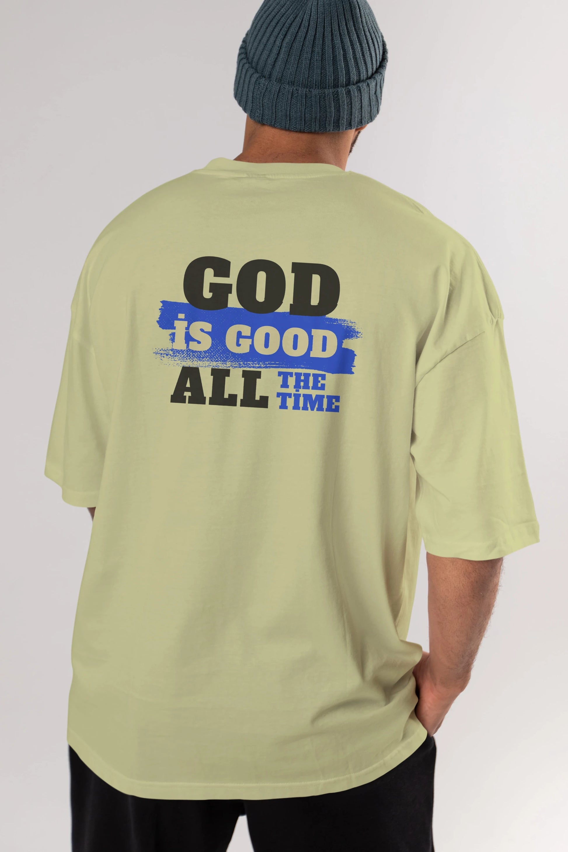 God is Good Yazılı Arka Baskılı Oversize t-shirt Erkek Kadın Unisex