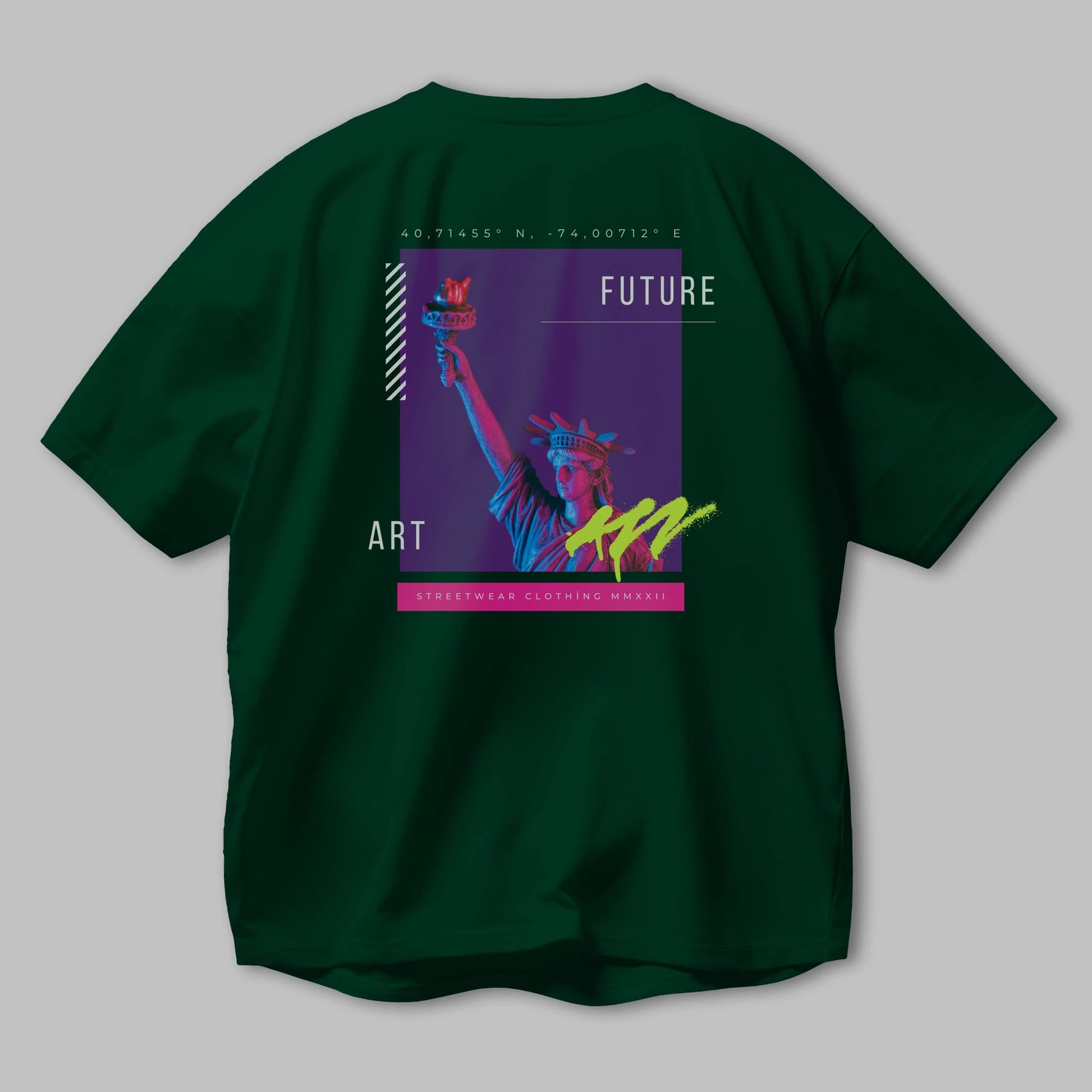 Future Streetwear Arka Baskılı Oversize t-shirt Erkek Kadın Unisex