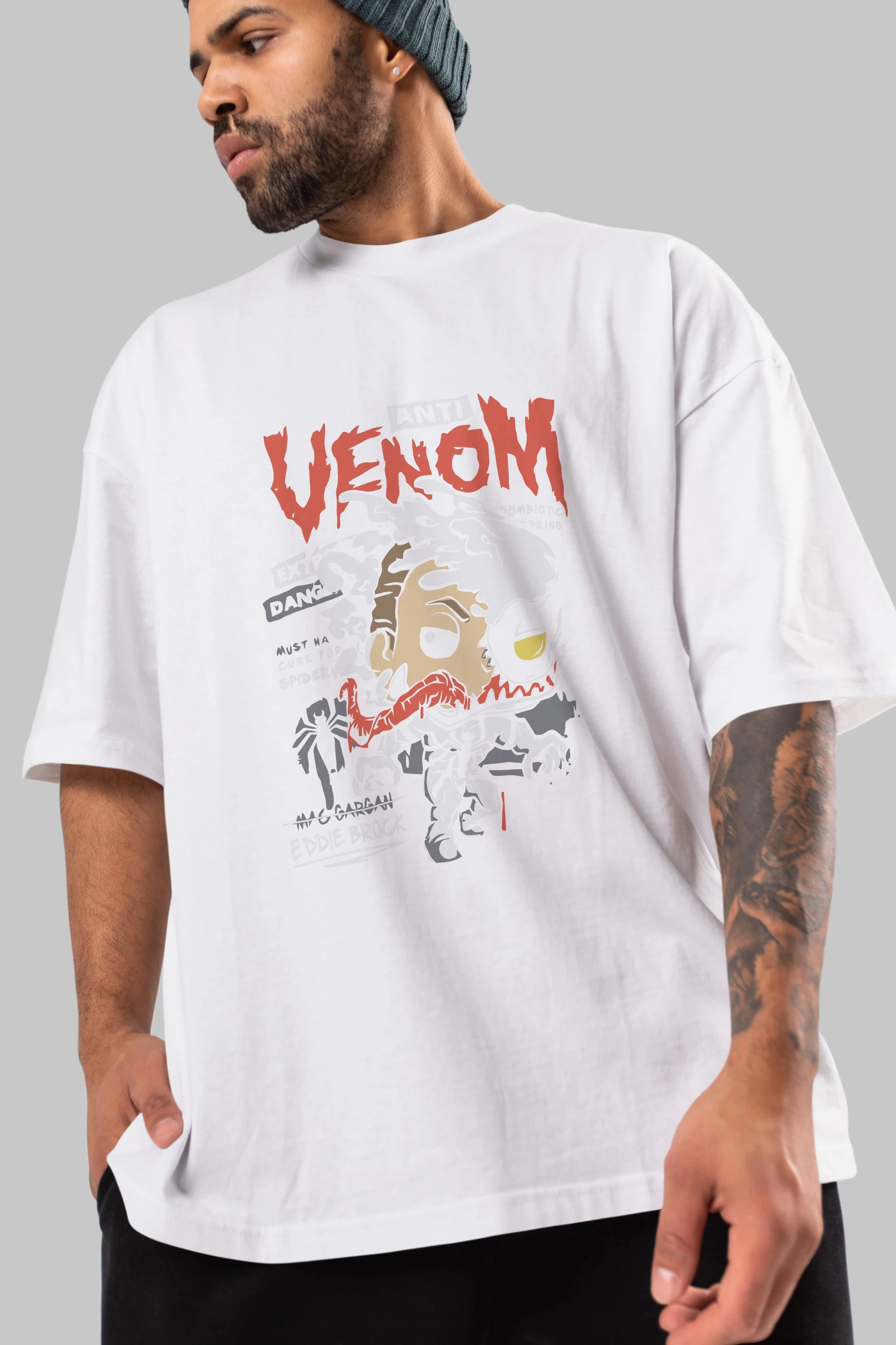 Venom (9) Ön Baskılı Oversize t-shirt Erkek Kadın Unisex %100 Pamuk Bisiklet Yaka tişort