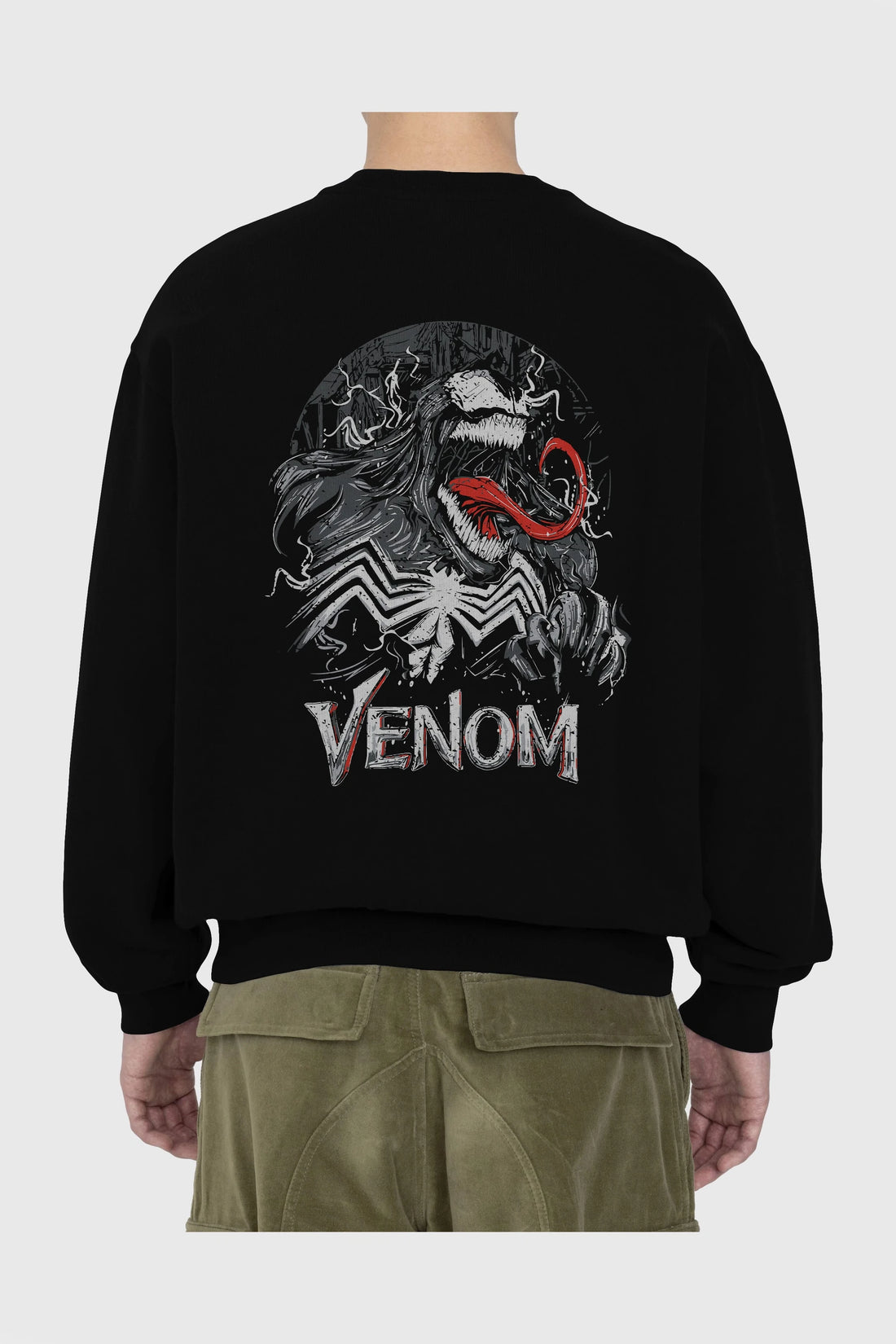 Venom (13) Arka Baskılı Oversize Sweatshirt Erkek Kadın Unisex