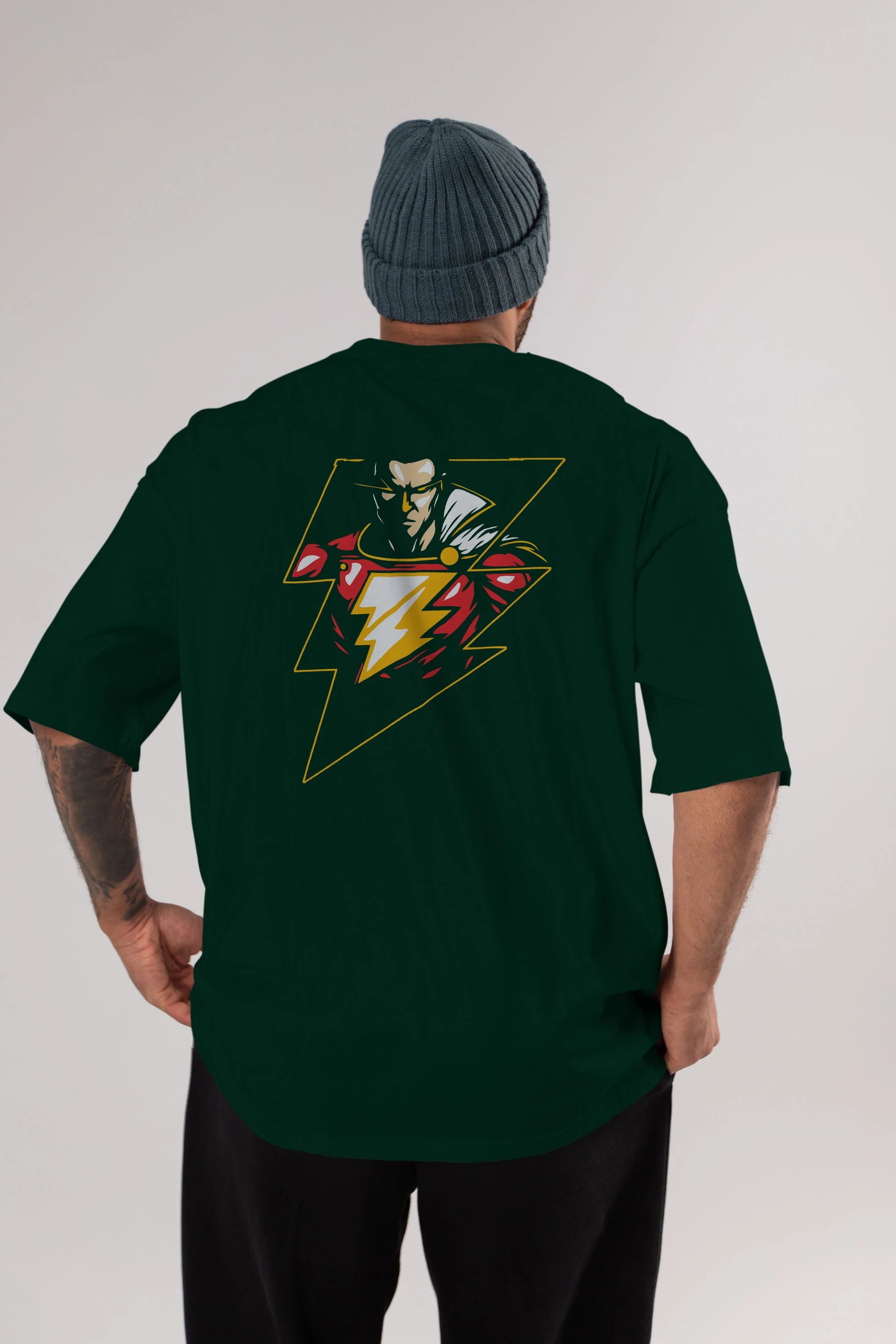 Flash Avengers (3) Arka Baskılı Oversize t-shirt Erkek Kadın Unisex %100 Pamuk Bisiklet Yaka tişort