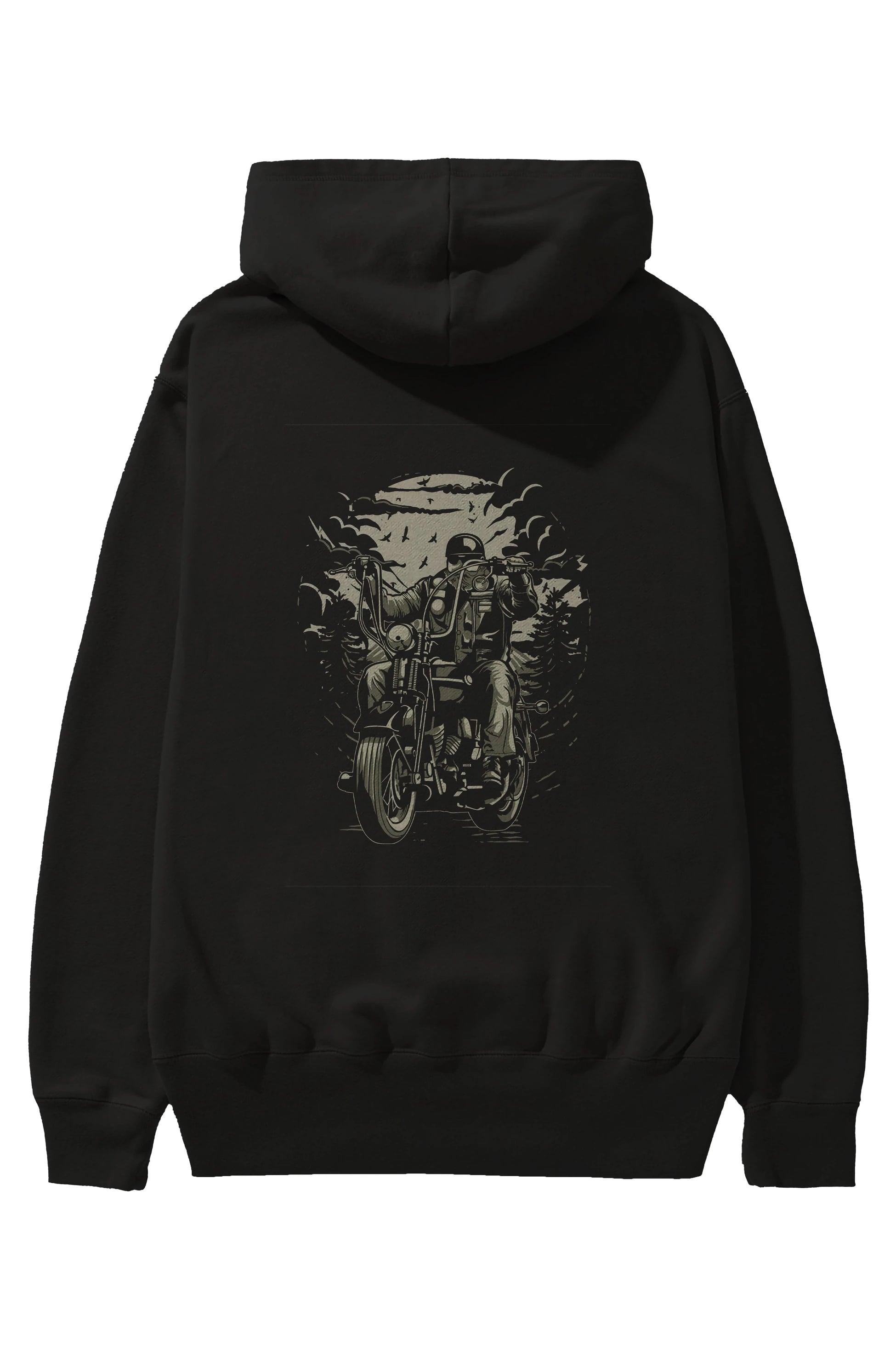 Live To Ride Arka Baskılı Hoodie Oversize Kapüşonlu Sweatshirt Erkek Kadın Unisex
