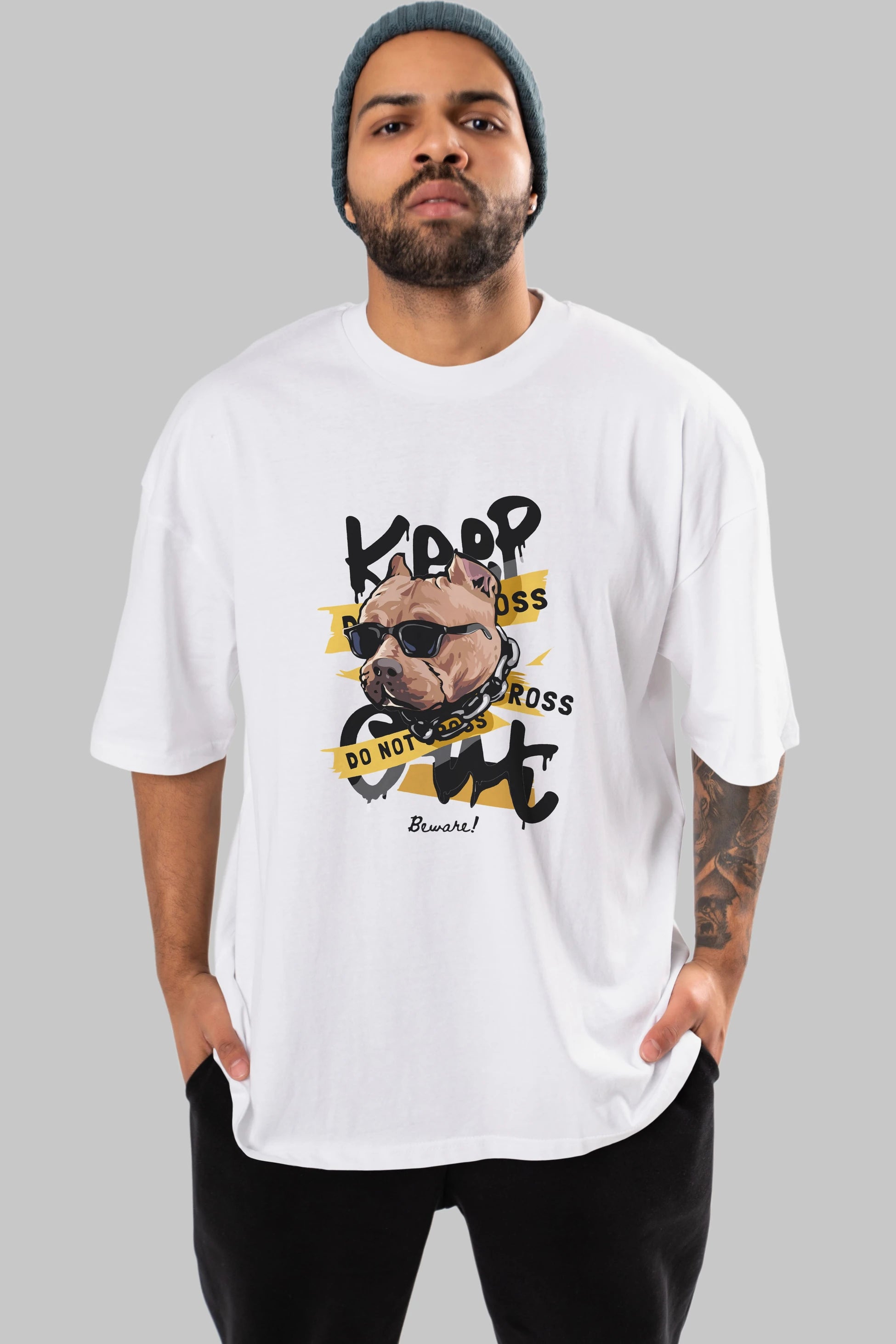 Teddy Bear Keep Ön Baskılı Oversize t-shirt Erkek Kadın Unisex %100 Pamuk