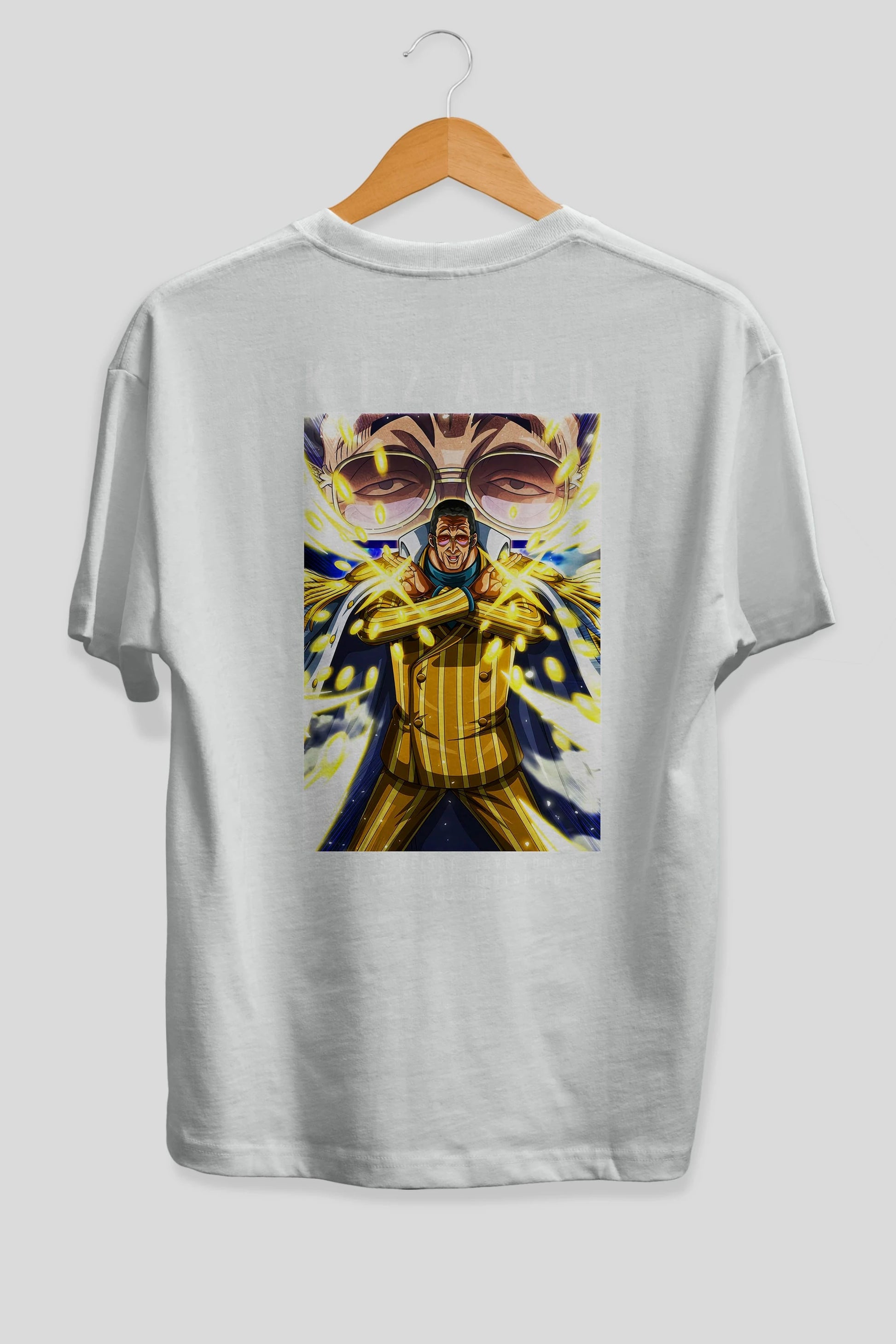Kizaru Anime Arka Baskılı Oversize t-shirt Erkek Kadın Unisex %100 pamuk tişort