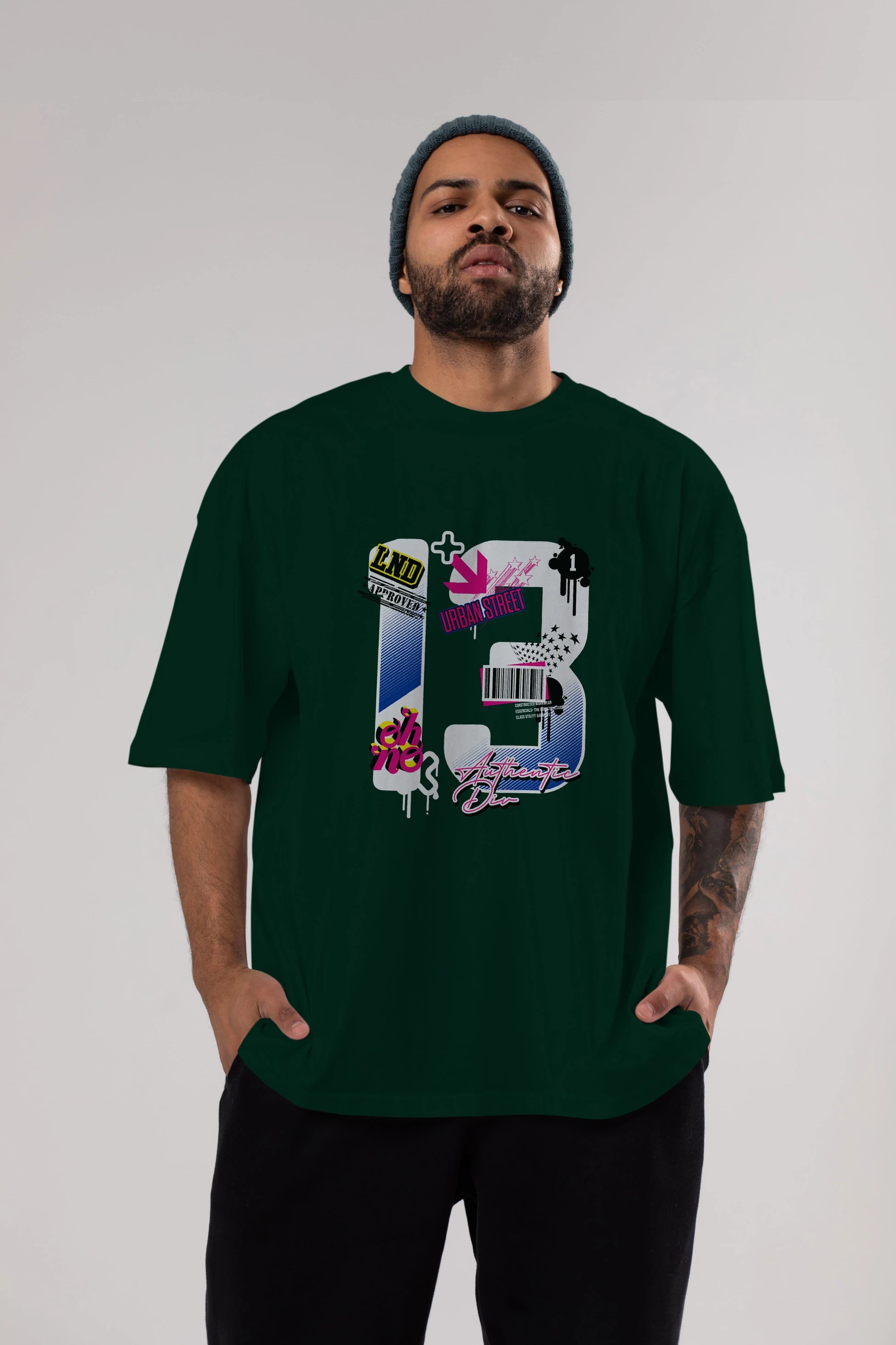 Urban Street 13 Ön Baskılı Oversize t-shirt Erkek Kadın Unisex