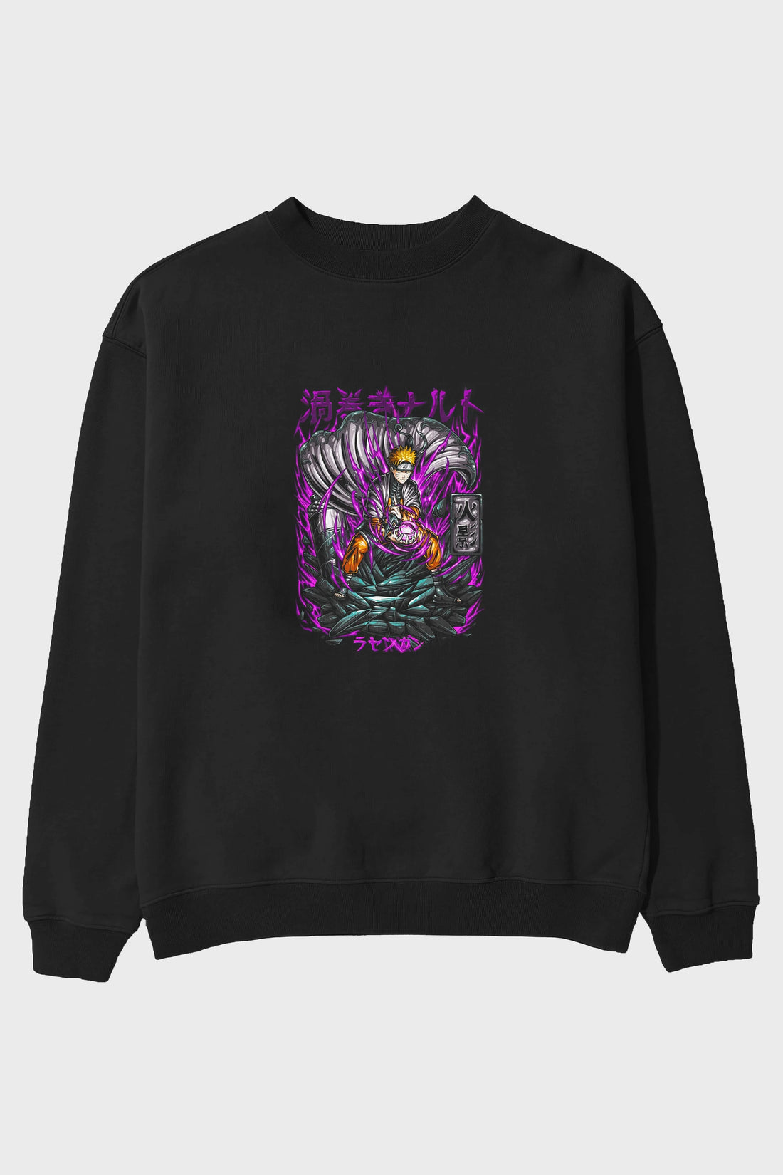 NARUTO Anime Ön Baskılı Oversize Sweatshirt Erkek Kadın Unisex