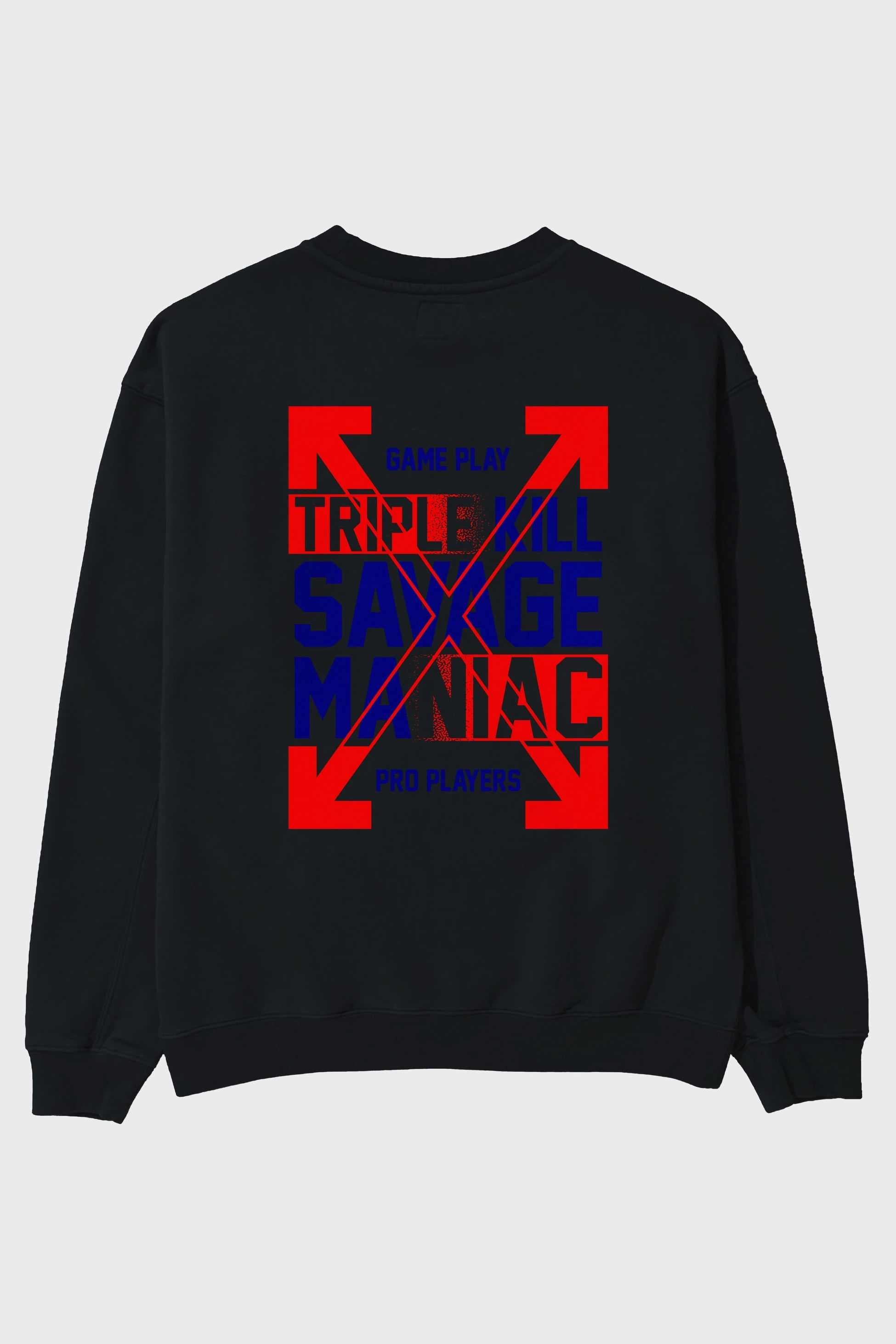 Kill Savage Arka Baskılı Oversize Sweatshirt Erkek Kadın Unisex