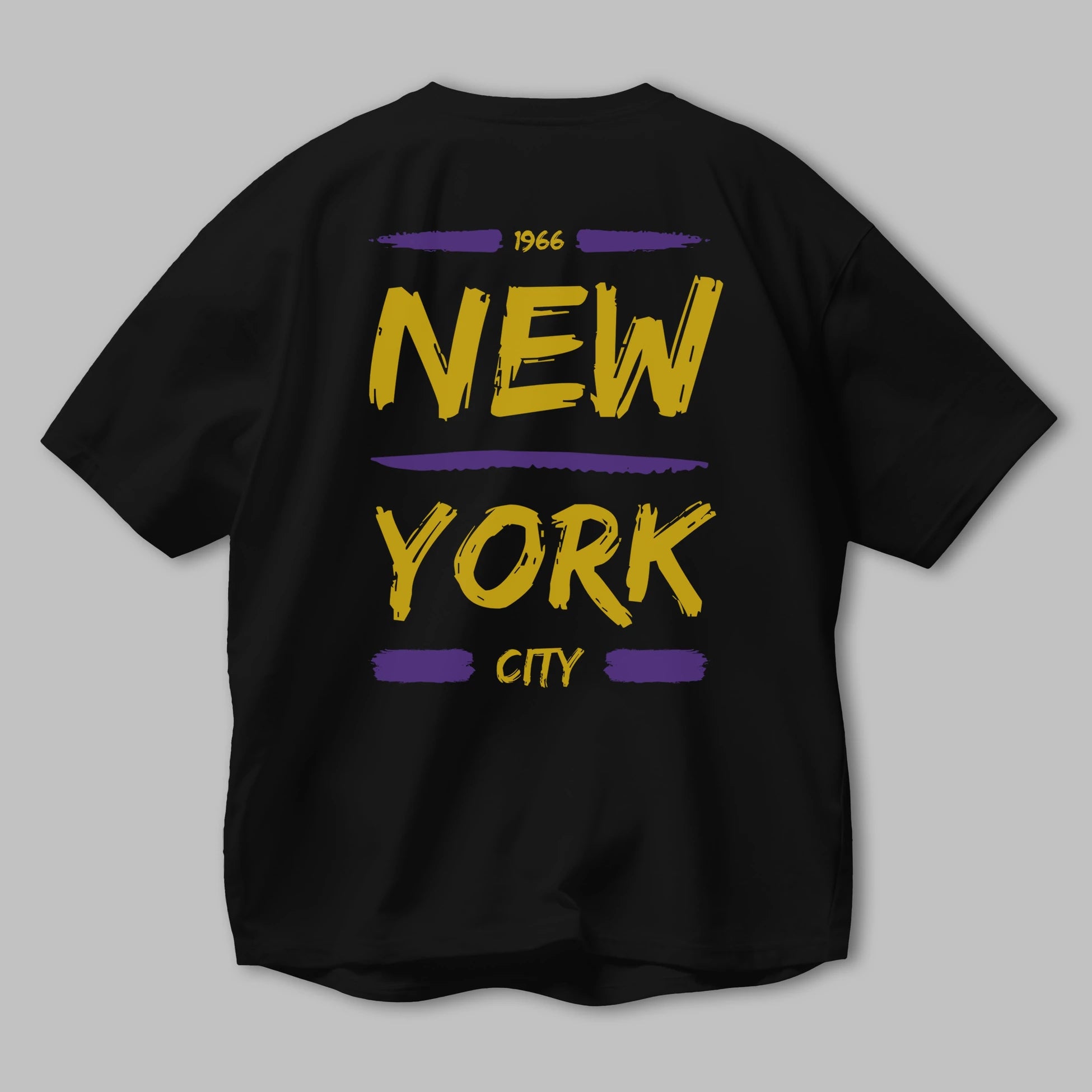 New York City 2 Arka Baskılı Oversize t-shirt Erkek Kadın Unisex