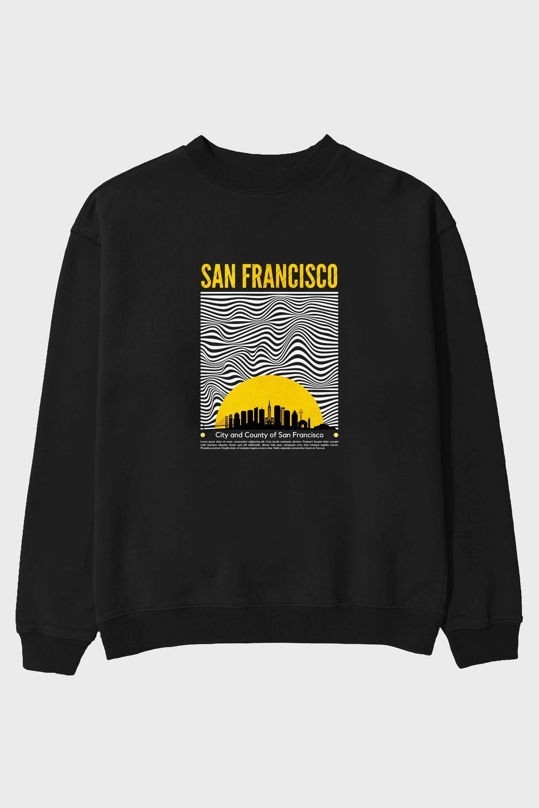 San Francisco Yazılı Ön Baskılı Oversize Sweatshirt Erkek Kadın Unisex