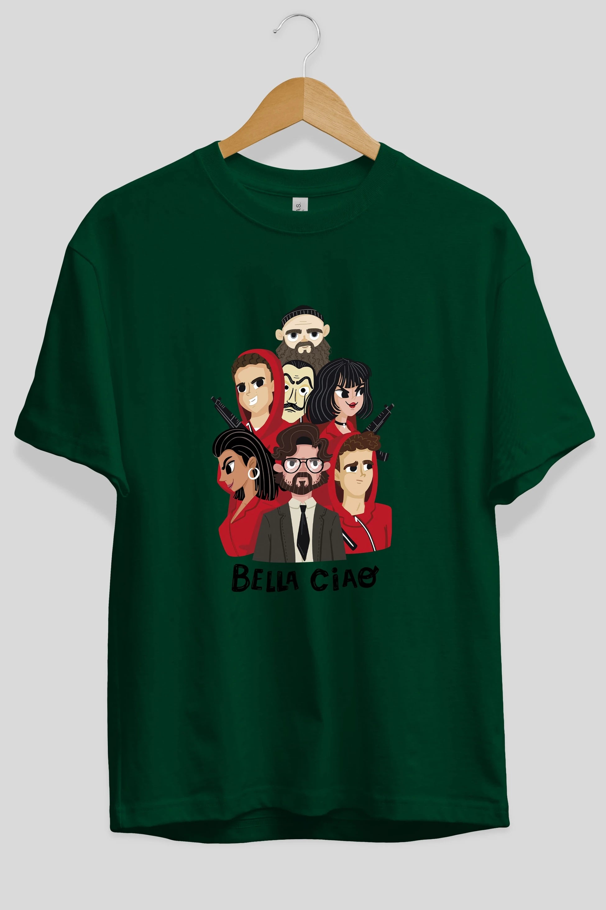 La Casa De Papel (13) Ön Baskılı Oversize t-shirt Erkek Kadın Unisex %100 Pamuk Bisiklet Yaka tişort