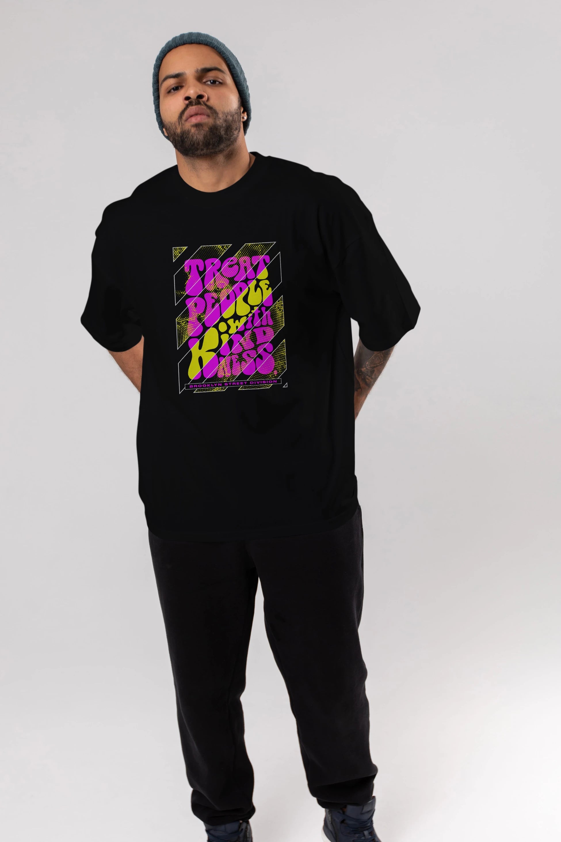 Treat People Ön Baskılı Oversize t-shirt Erkek Kadın Unisex