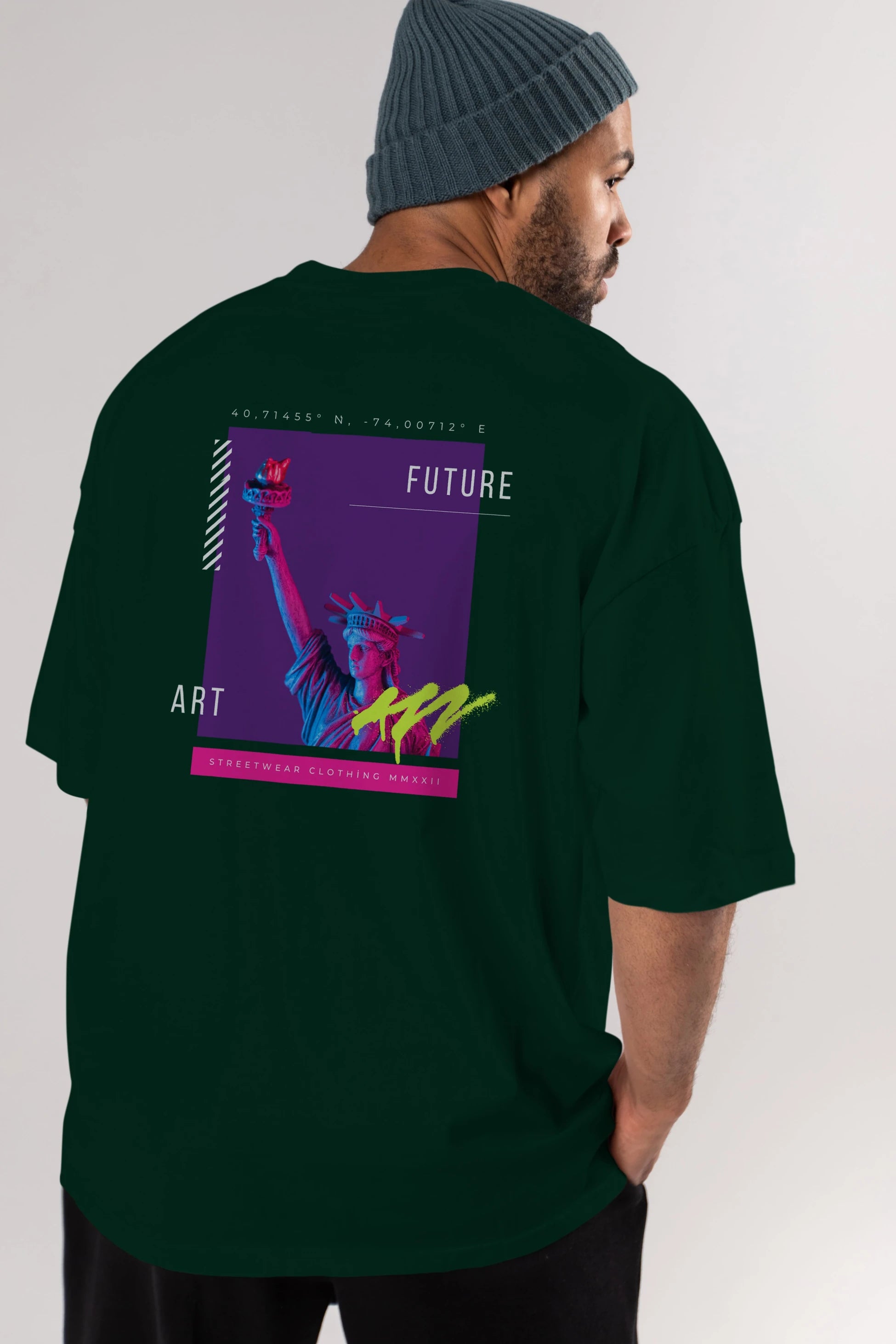 Future Streetwear Arka Baskılı Oversize t-shirt Erkek Kadın Unisex