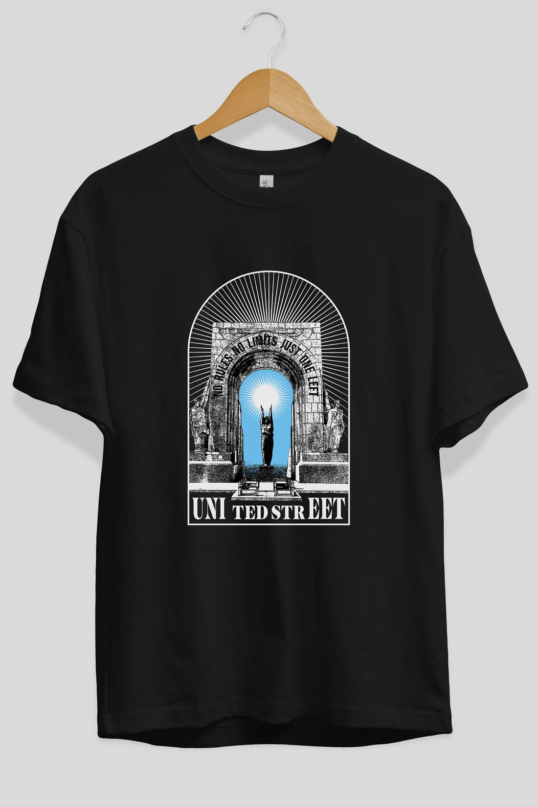 No Rules No Limits Ön Baskılı Oversize t-shirt Erkek Kadın Unisex