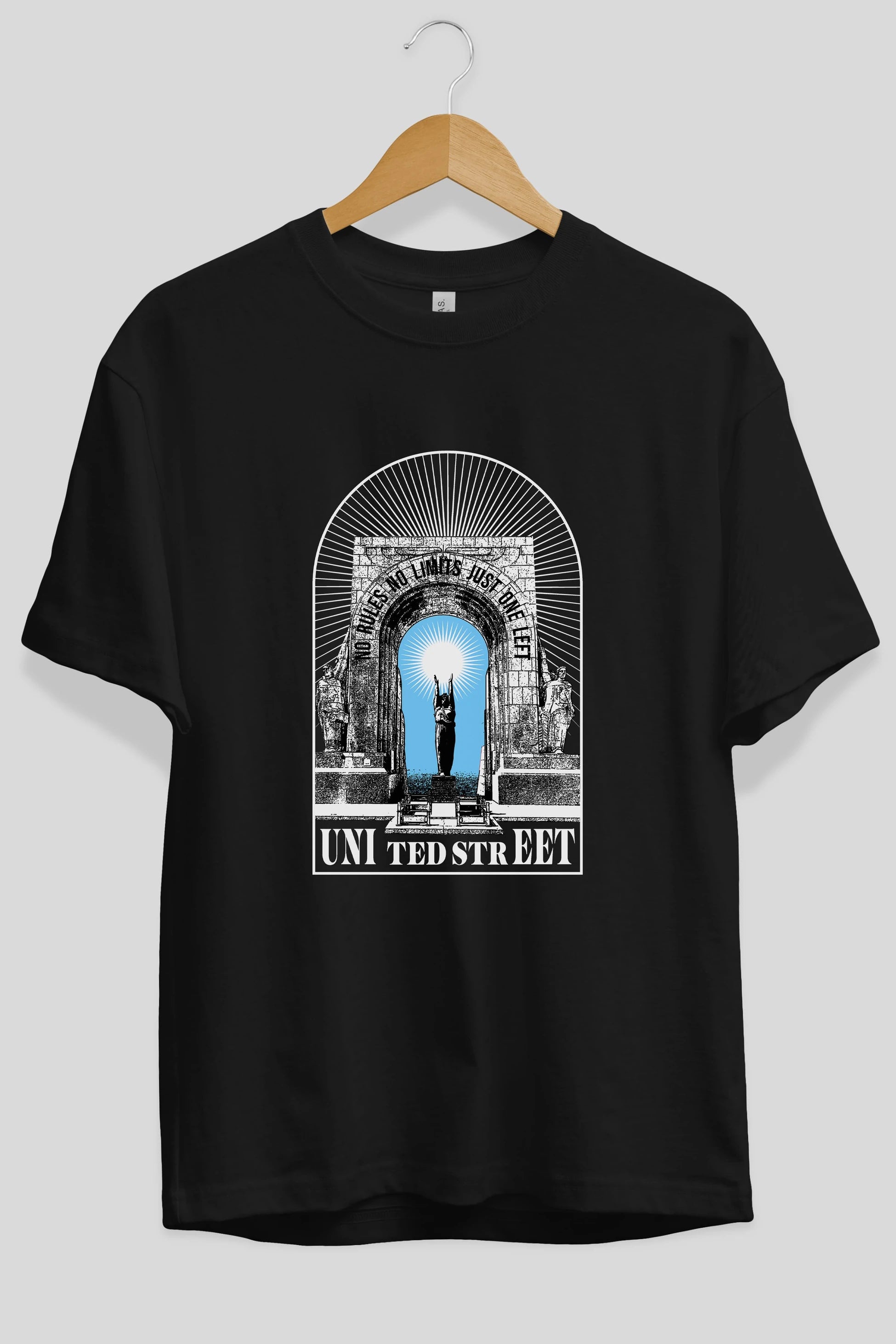 No Rules No Limits Ön Baskılı Oversize t-shirt Erkek Kadın Unisex