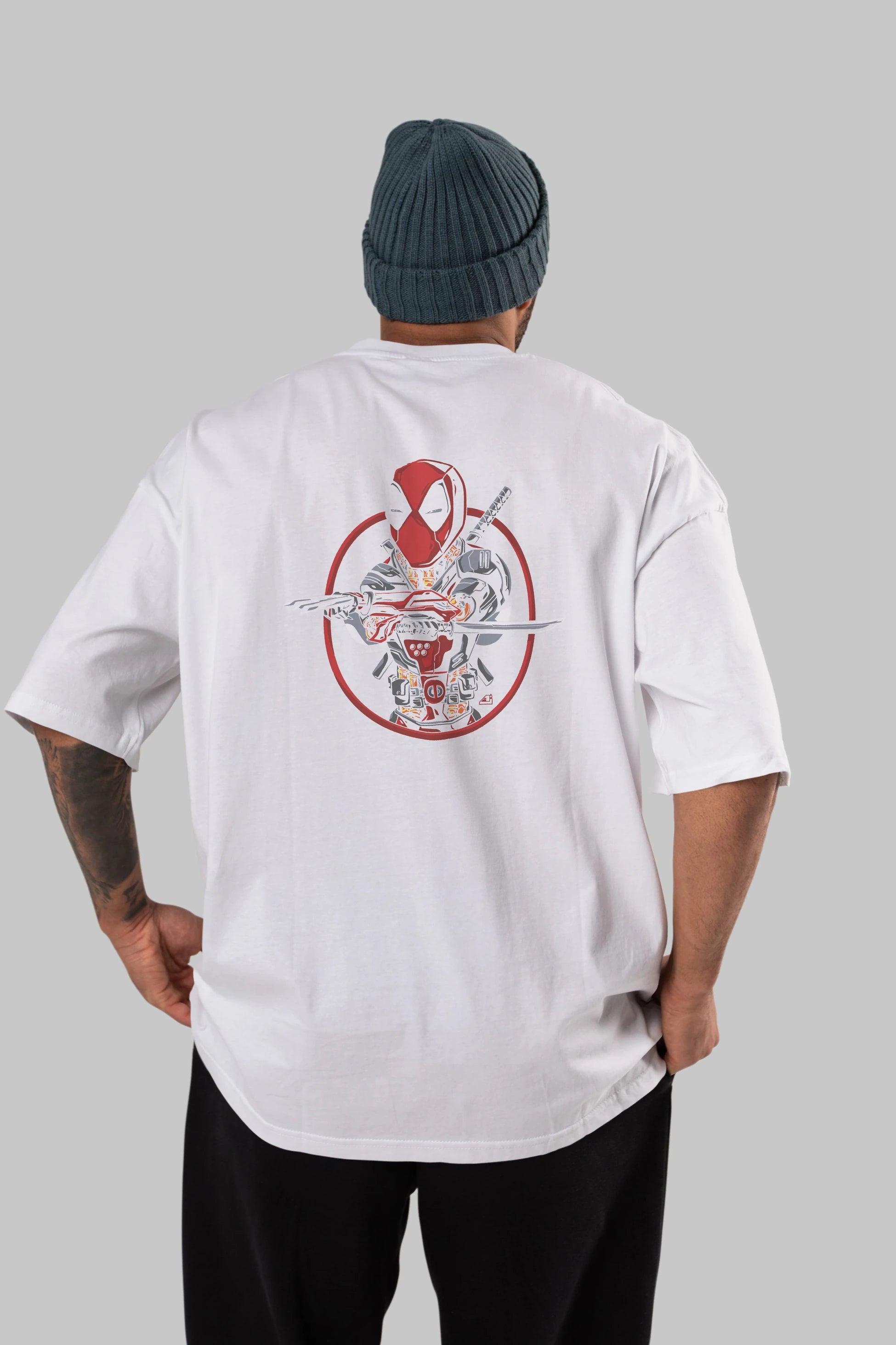 Deadpool (5) Arka Baskılı Oversize t-shirt Erkek Kadın Unisex %100 Pamuk Bisiklet Yaka tişort