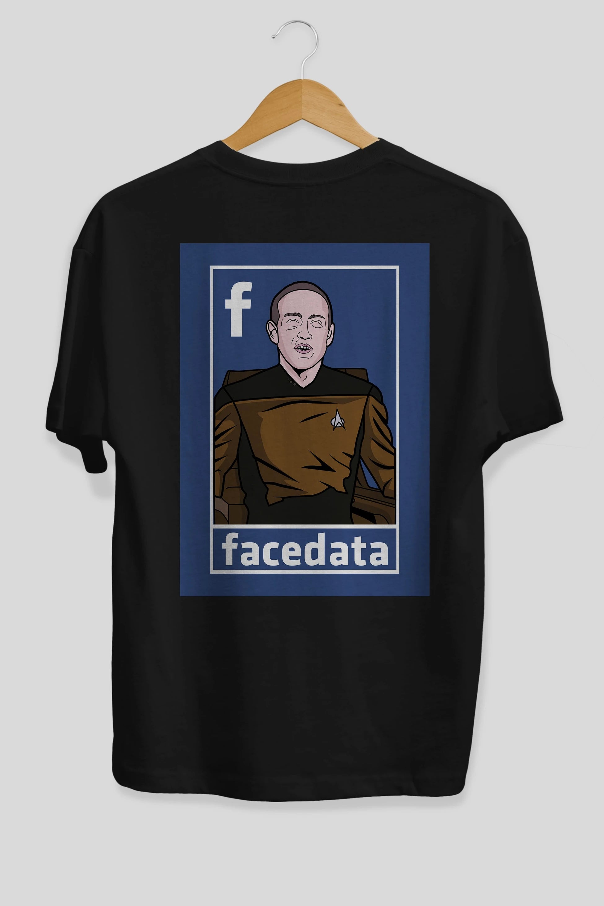 Zukerberg Data Arka Baskılı Oversize t-shirt Erkek Kadın Unisex %100 Pamuk tişort