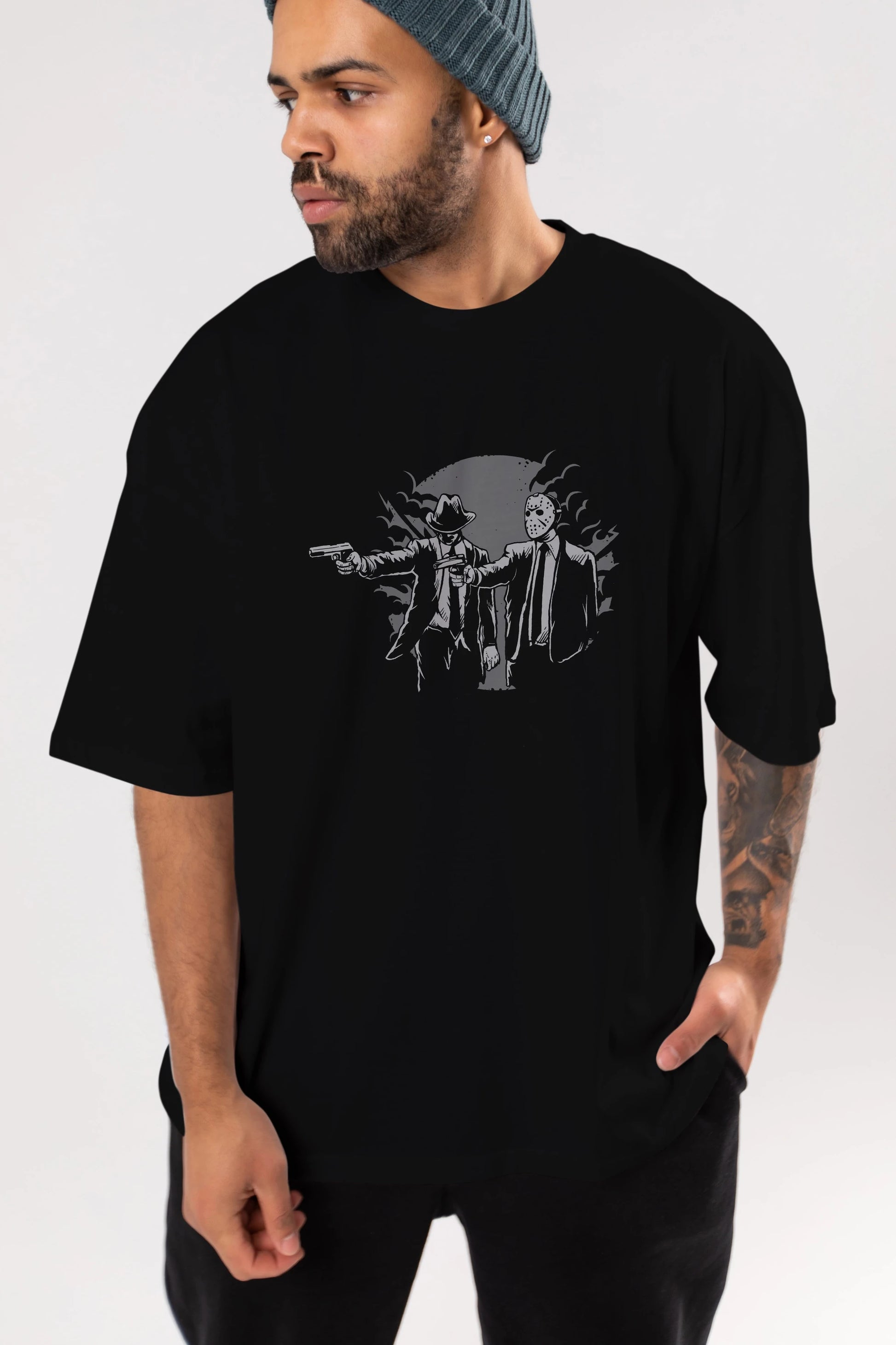 Pulp Killer Ön Baskılı Oversize t-shirt Erkek Kadın Unisex %100 Pamuk tişort