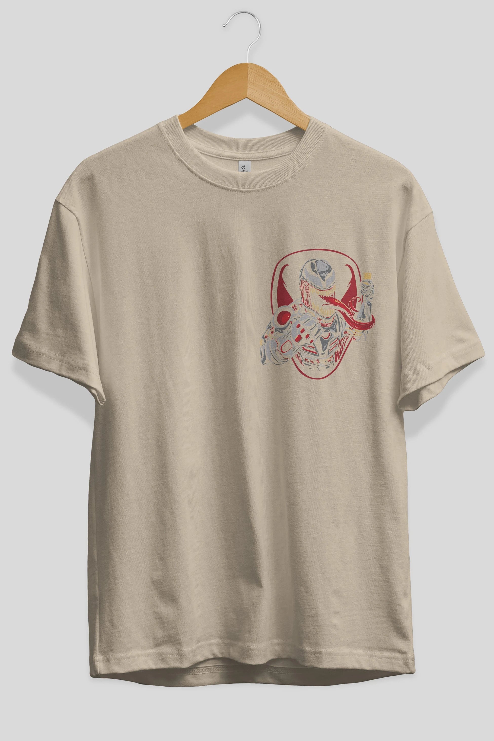 Venom (17) Ön Sol Baskılı Oversize t-shirt Erkek Kadın Unisex %100 Pamuk Bisiklet Yaka tişort