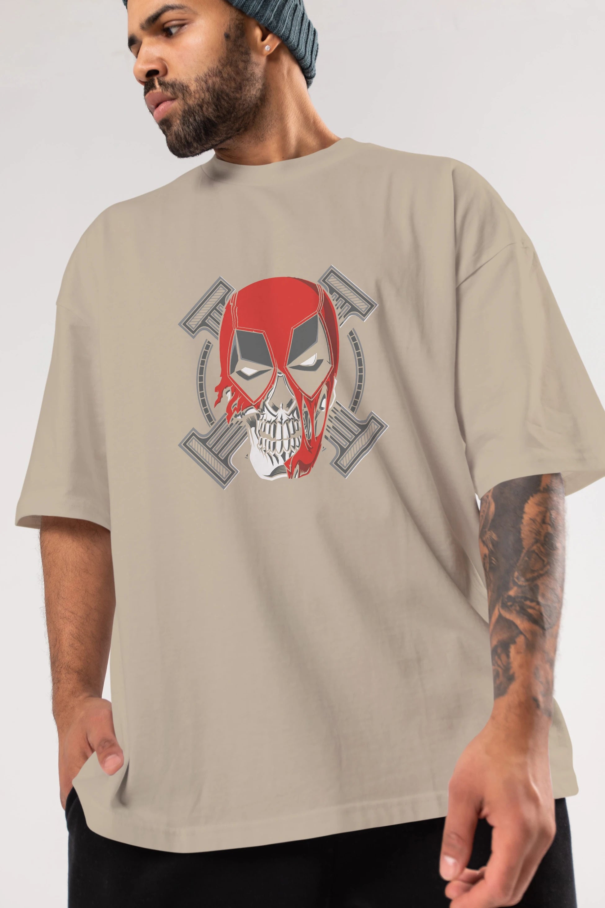 Deadpool (7) Ön Baskılı Oversize t-shirt Erkek Kadın Unisex %100 Pamuk Bisiklet Yaka tişort