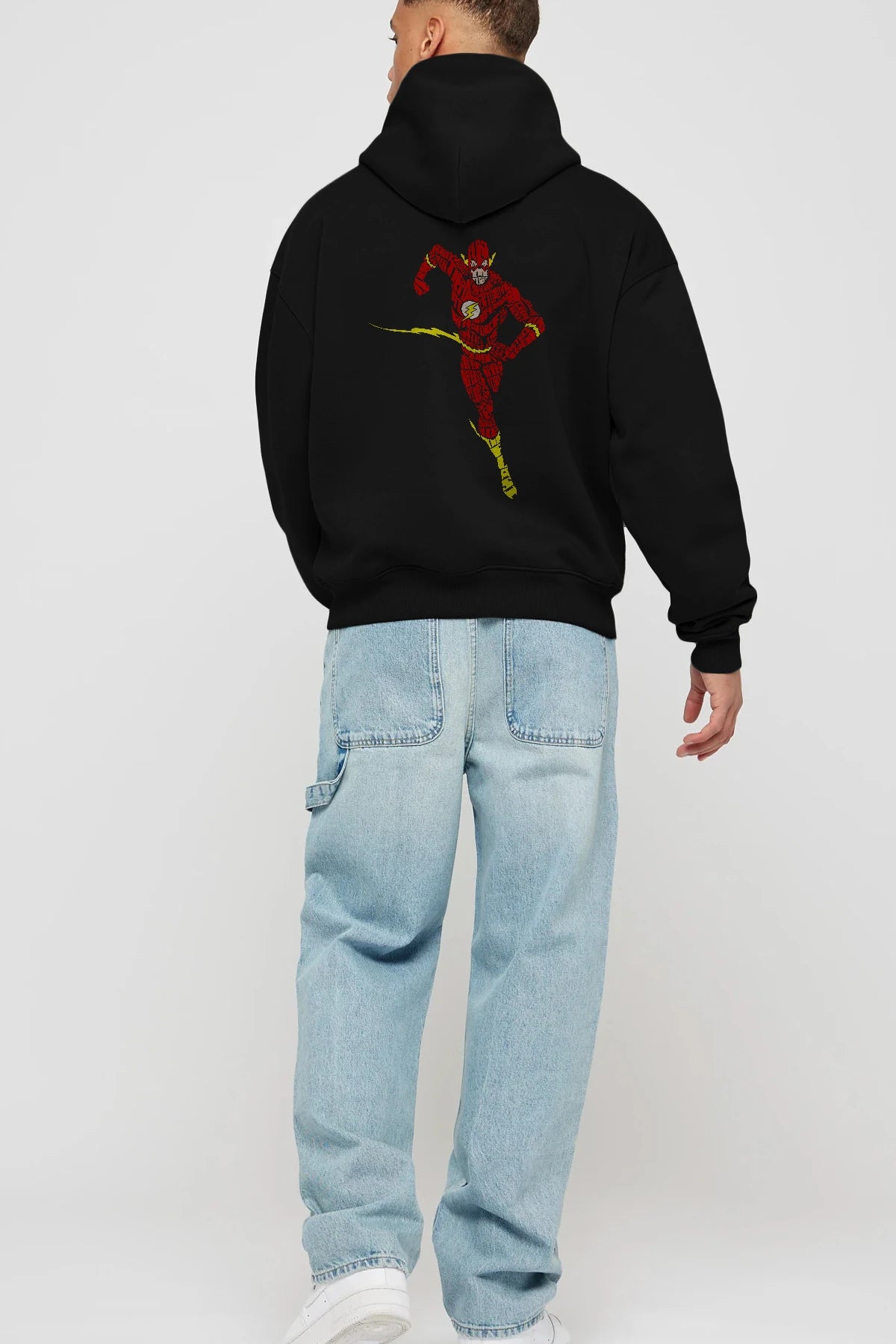 The Flash Arka Baskılı Hoodie Oversize Kapüşonlu Sweatshirt Erkek Kadın Unisex