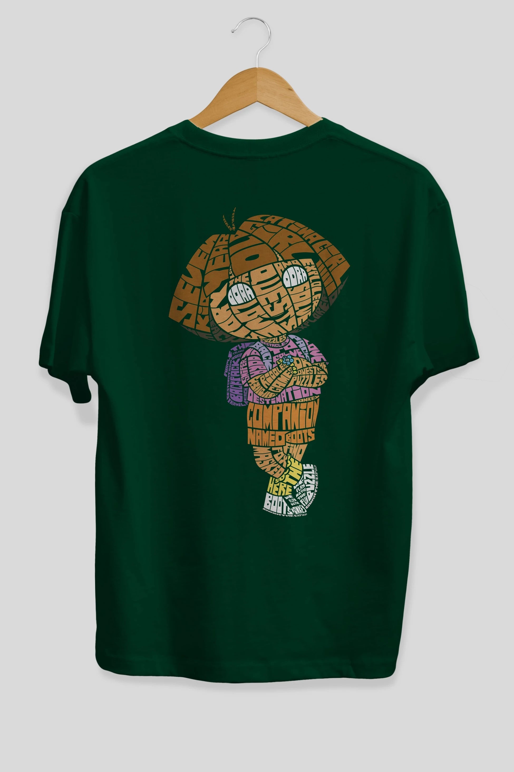 Dora Arka Baskılı Oversize t-shirt %100 pamuk Erkek Kadın Unisex