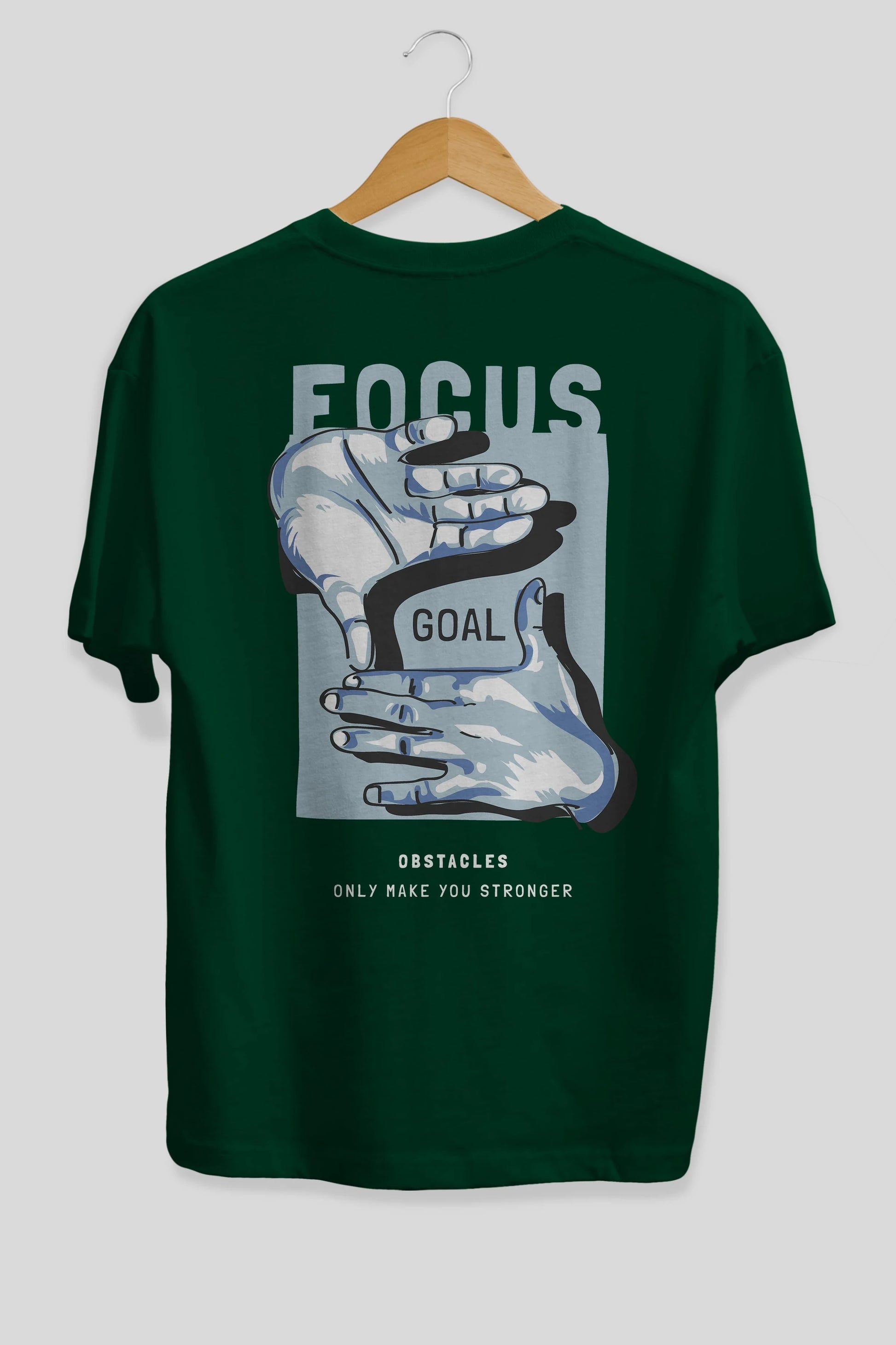 Focus Goal Arka Baskılı Oversize t-shirt Erkek Kadın Unisex